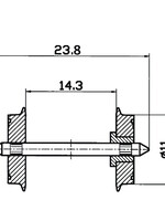 ROCO Roco 40182 DC Radsatz 11mm (1 Paar) zweia