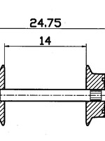 ROCO Roco 40184 AC Radsatz  Paar 7,5mm     (40