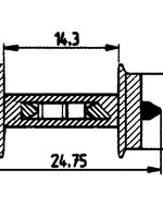 ROCO Roco 40187 Radsatz 9mm f.Besetztmeld. 1 P