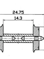 ROCO Roco 40192 Radsatz 11mm get. Achse   1 Pa