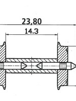 ROCO Roco 40193 Radsatz 11mm get.Achse   1 Paa