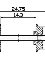 ROCO Roco 40194 Radsatz eins.isol. 9mm    1 Pa