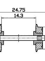 ROCO Roco 40197 Radsatz 2fach isoliert 9mm 1 P