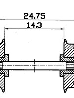 ROCO Roco 40199 Radsatz 2fachisol. 11mm    1 P