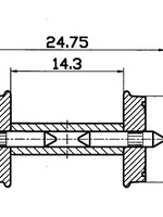 ROCO Roco 40267 Radsatz RP25 get.Ach.11mm