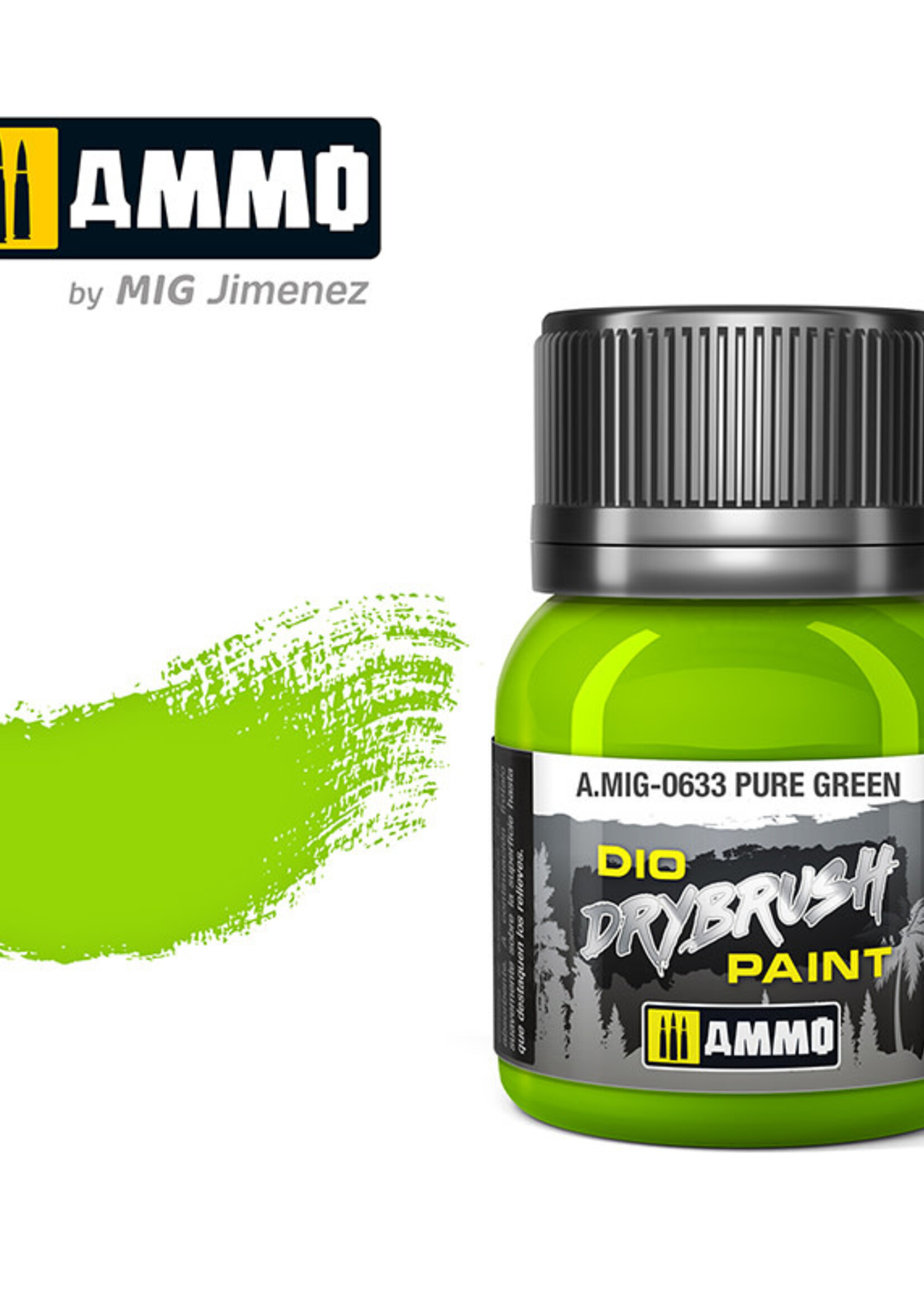 AMMO MIG AMMO MIG 0633 DRYBRUSH PURE GREEN JAR 40ML