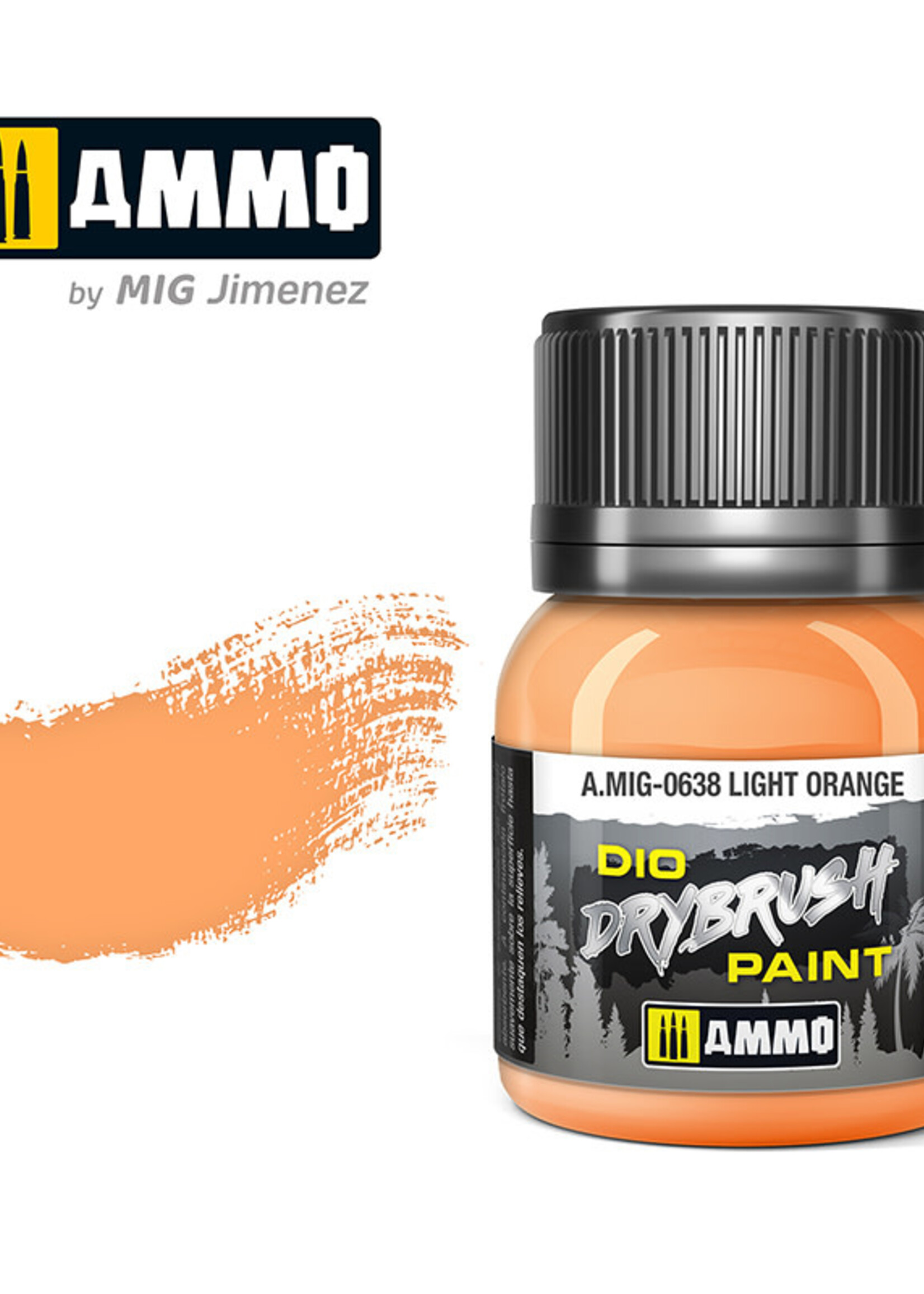 AMMO MIG AMMO MIG 0638 DRYBRUSH LIGHT ORANGE JAR 40ML