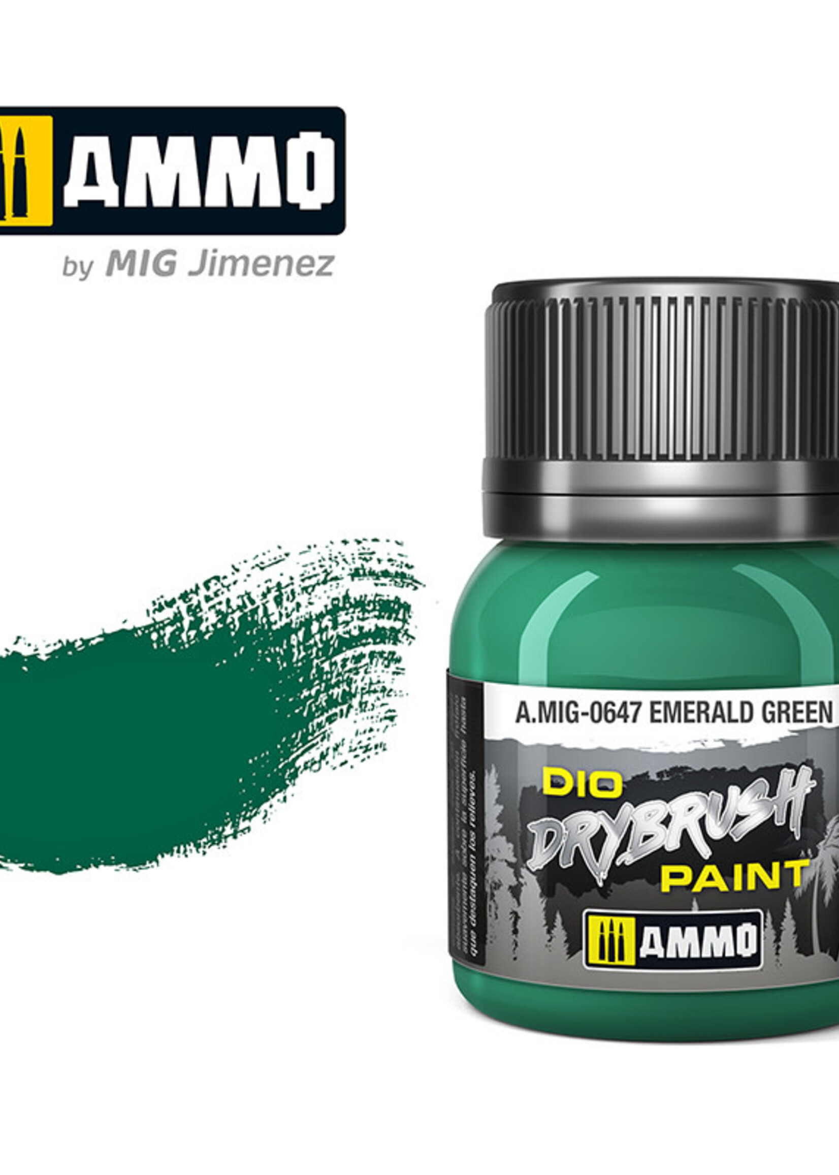 AMMO MIG AMMO MIG 0647 DRYBRUSH EMERALD GREEN JAR 40ML