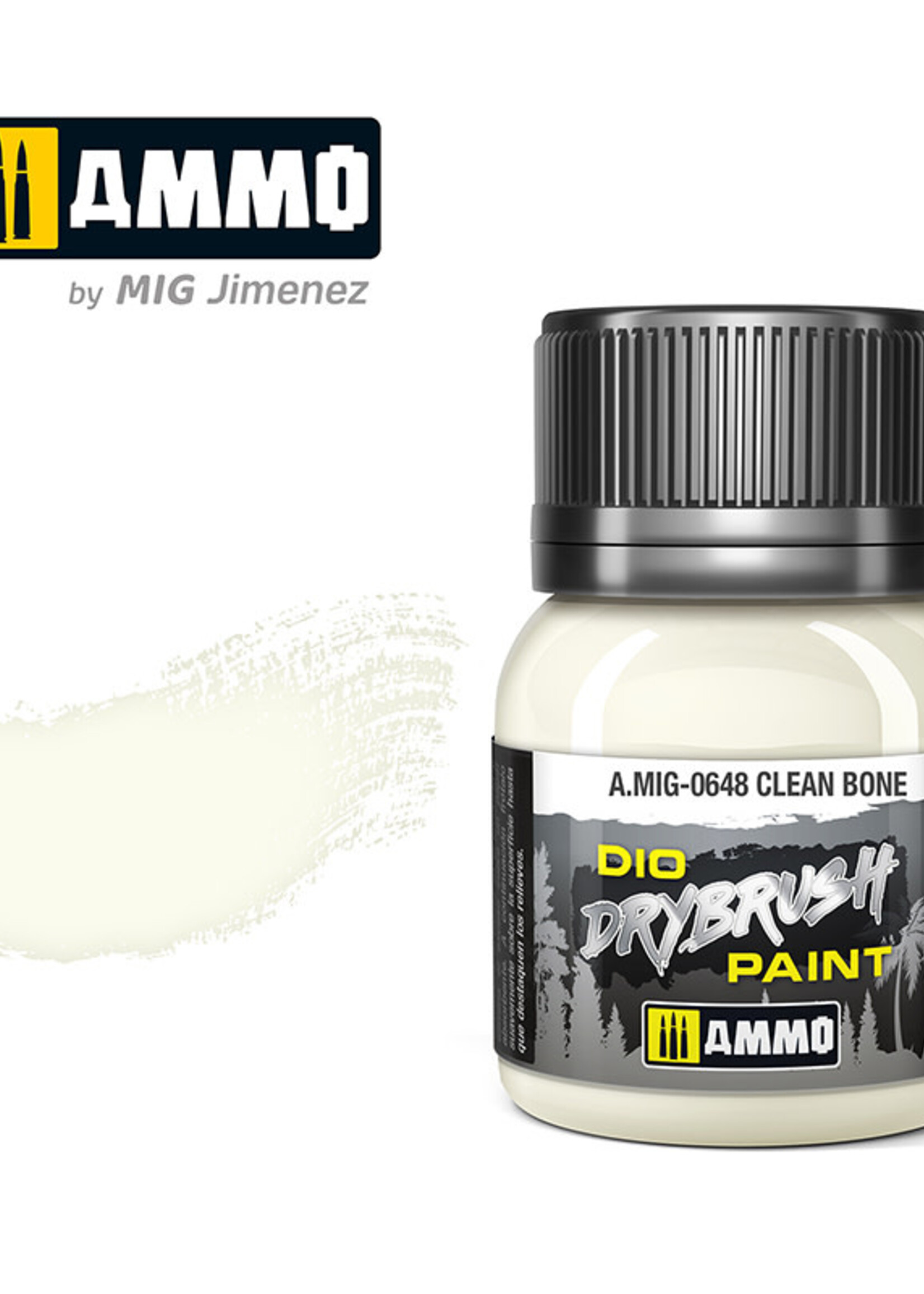 AMMO MIG AMMO MIG 0648 DRYBRUSH CLEAN BONE JAR 40ML