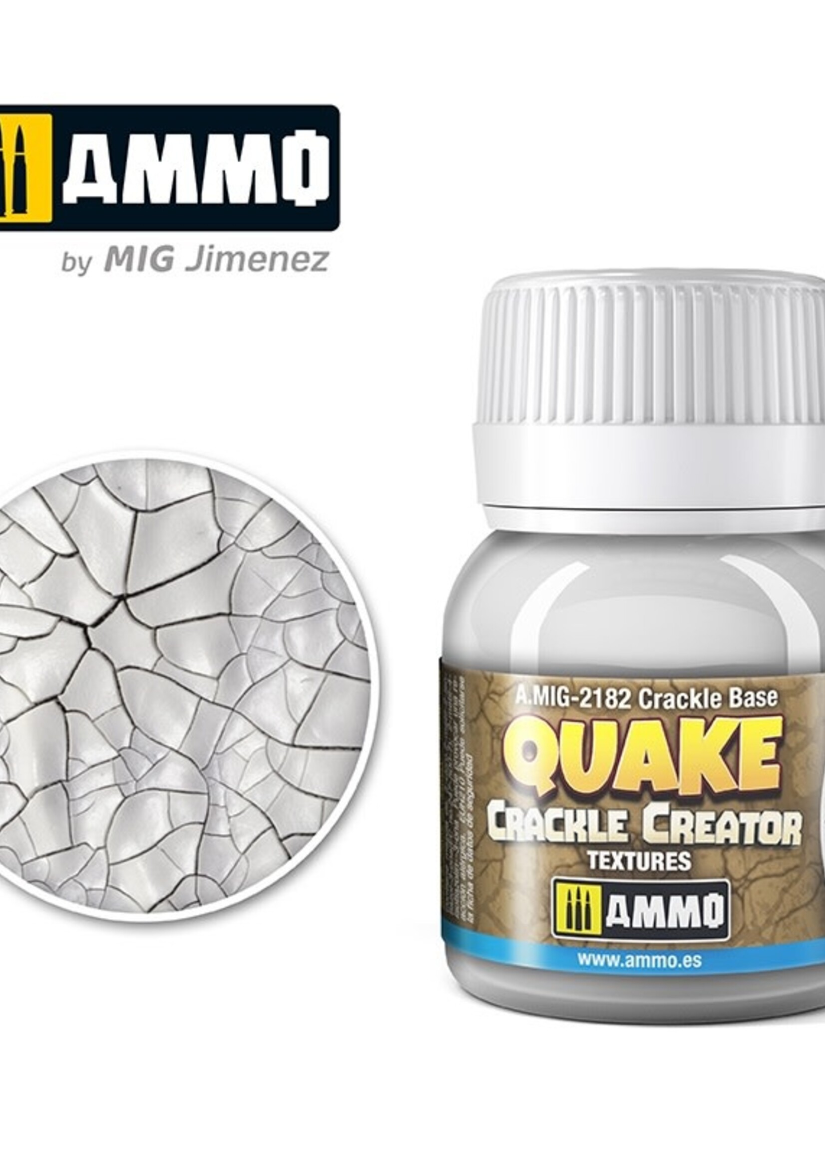 AMMO MIG AMMO MIG 2182 QUAKE CRACKLE CREATOR TEXTURES CRACKLE BASE 40ML JAR