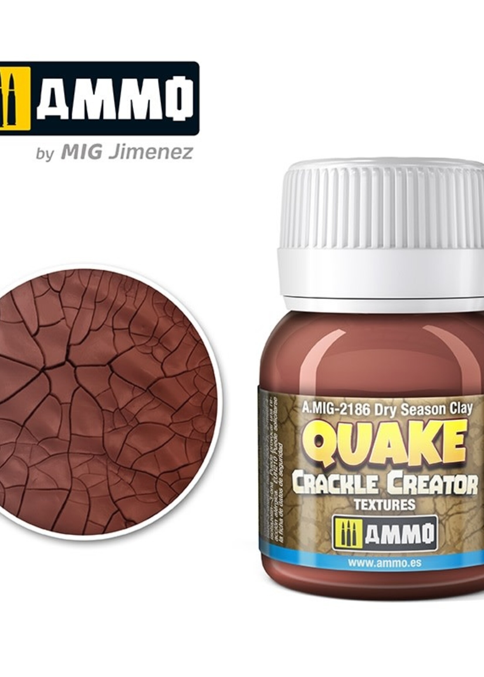 AMMO MIG AMMO MIG 2186 QUAKE CRACKLE CREATOR TEXTURES DRY SEASON CLAY 40ML JAR
