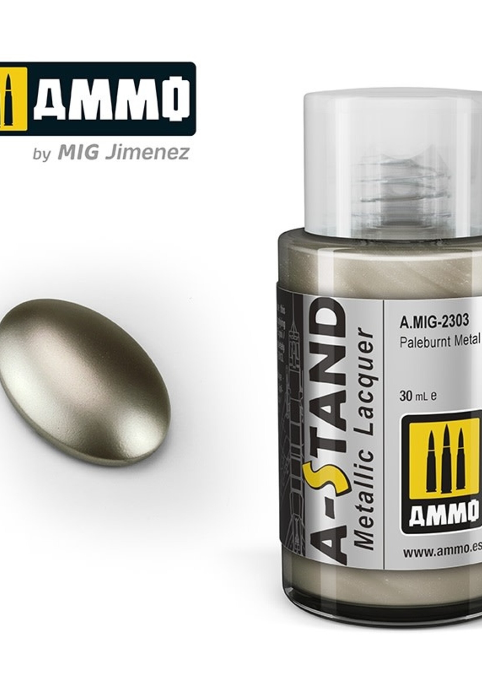 AMMO MIG AMMO MIG 2303A-STAND PALE BURNT METAL 30ML JAR
