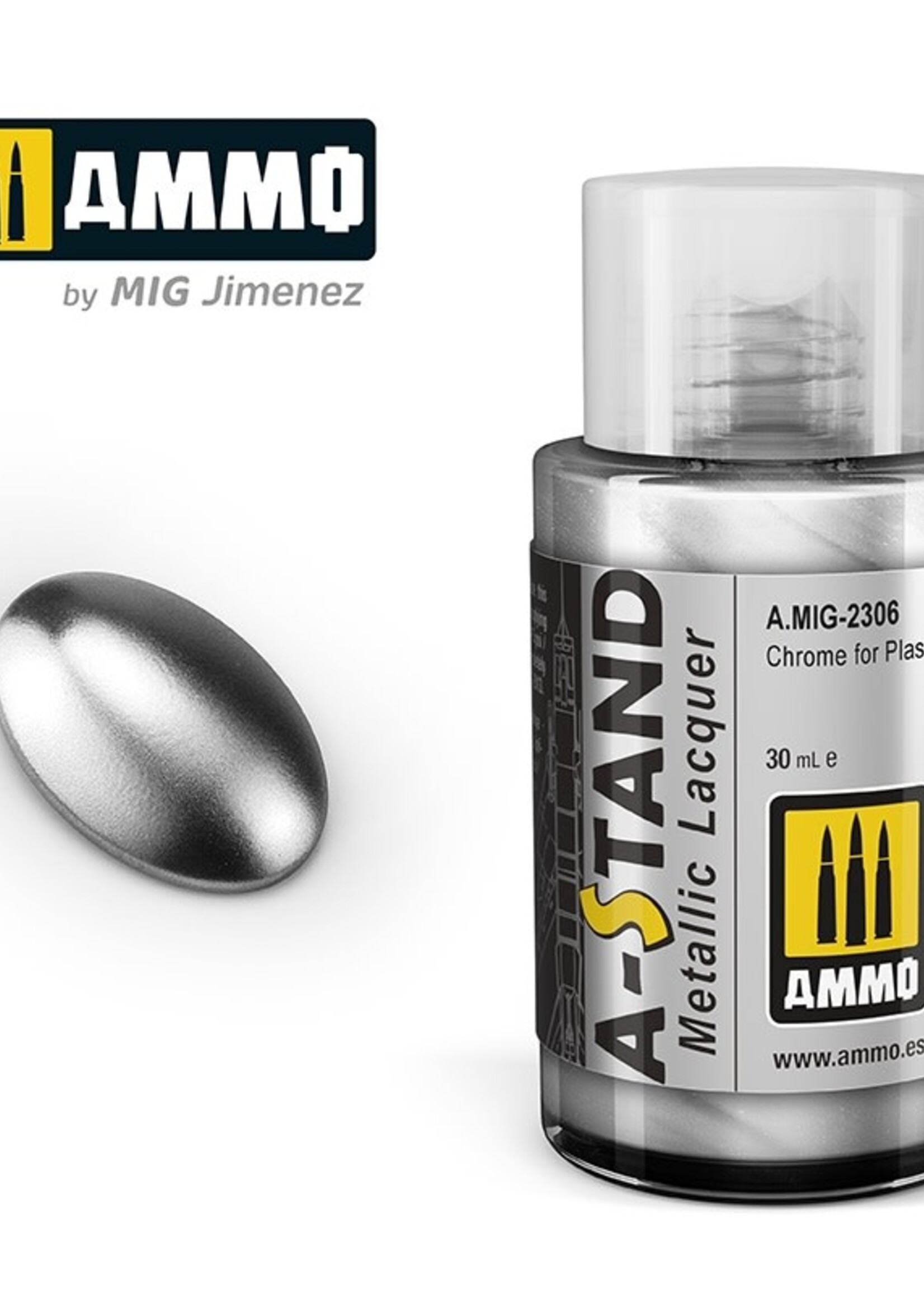 AMMO MIG AMMO MIG 2306A-STAND CHROME FOR PLASTIC 30ML JAR