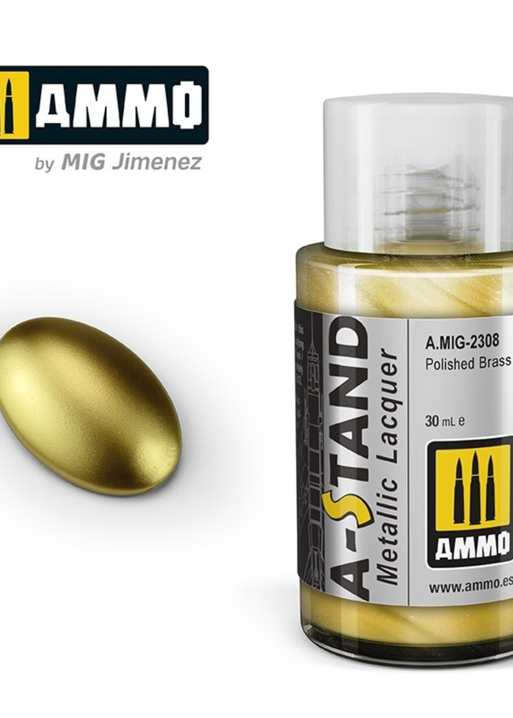 AMMO MIG AMMO MIG 2308A-STAND POLISHED BRASS 30ML JAR
