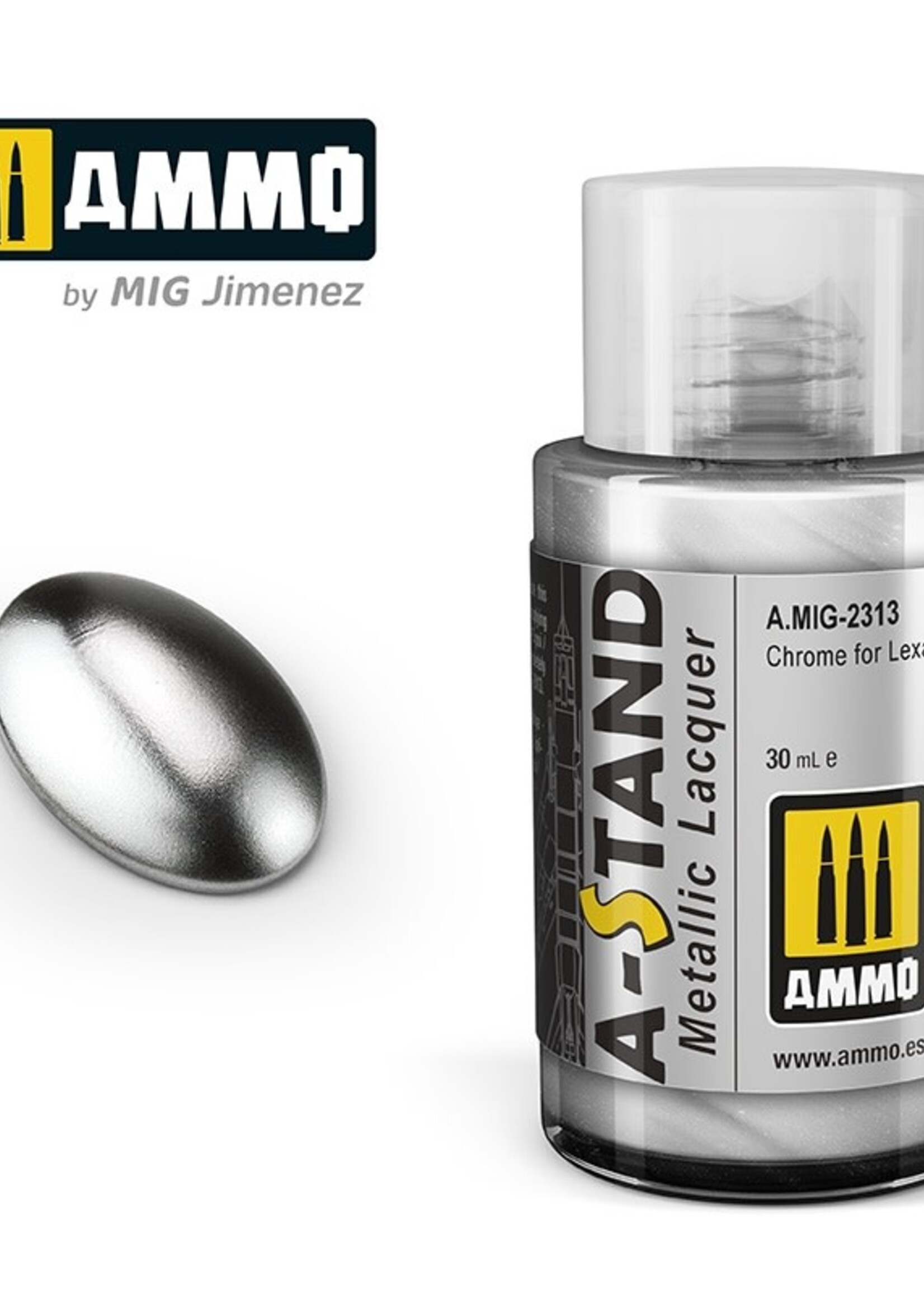 AMMO MIG AMMO MIG 2313A-STAND CHROME FOR LEXAN 30ML JAR