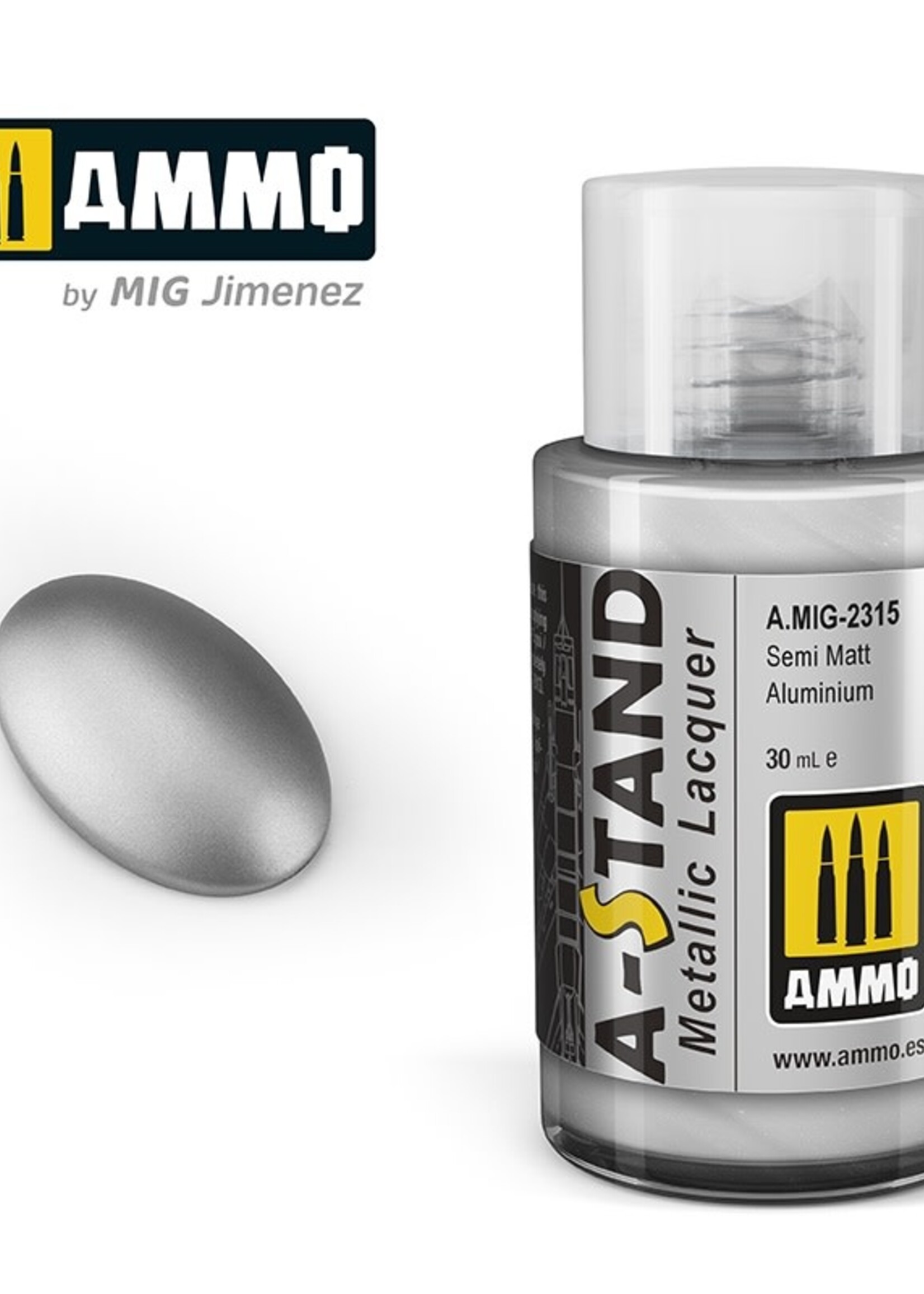 AMMO MIG AMMO MIG 2315A-STAND SEMI MATT ALUMINIUM 30ML JAR