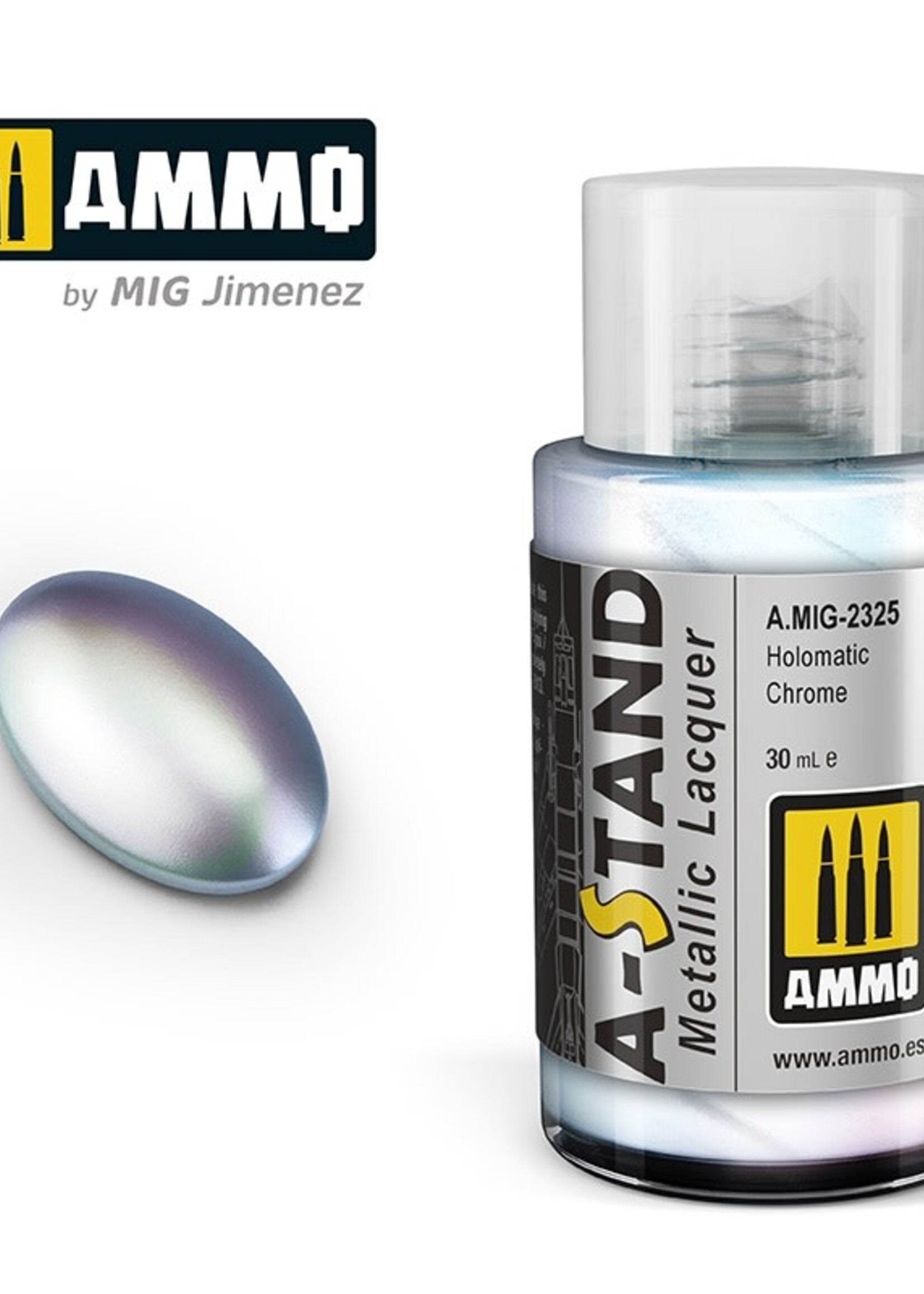 AMMO MIG AMMO MIG 2325A-STAND HOLOMATIC CHROME 30ML JAR