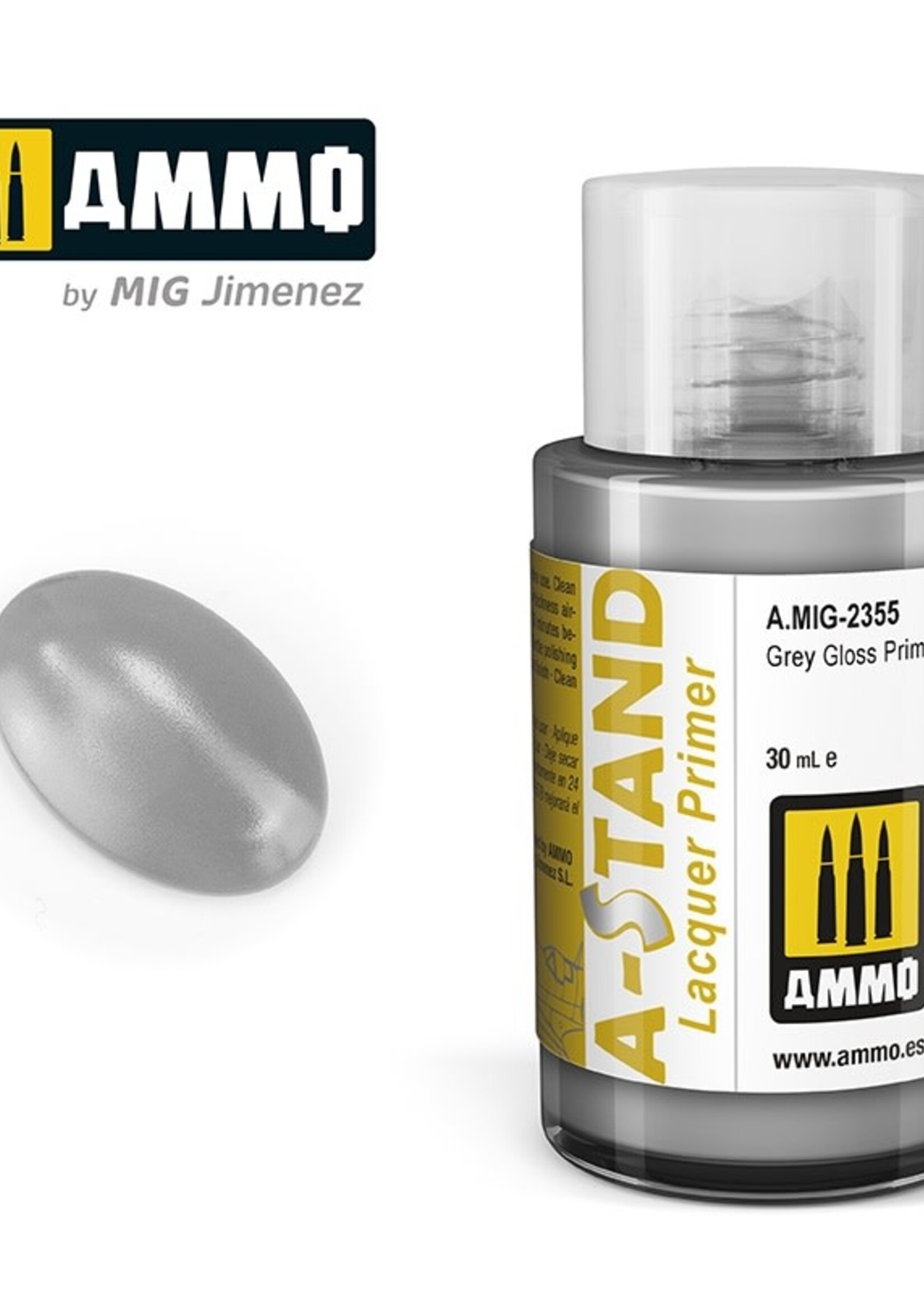 AMMO MIG AMMO MIG 2355A-STAND GREY GLOSS PRIMER 30ML JAR