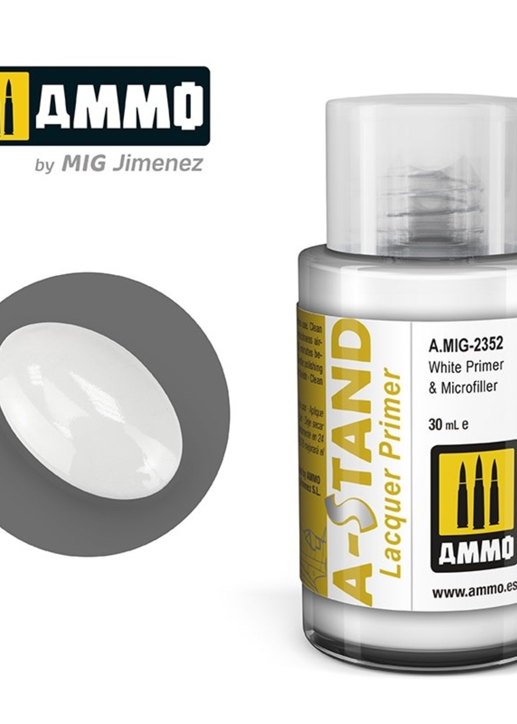 AMMO MIG AMMO MIG 2356A-STAND WHITE GLOSS PRIMER 30ML JAR