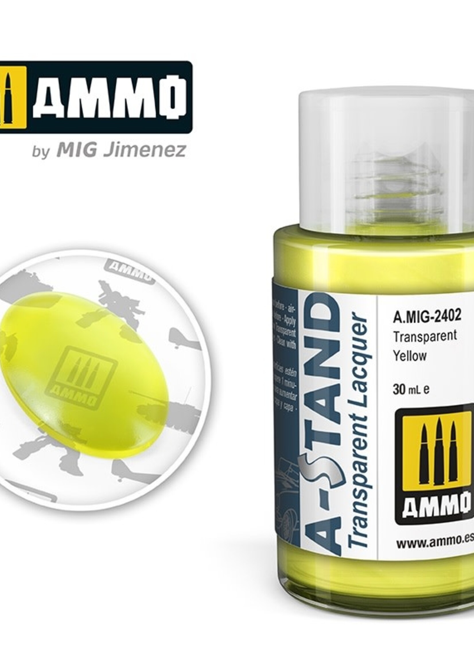 AMMO MIG AMMO MIG 2402A-STAND TRANSPARENT YELLOW 30ML JAR