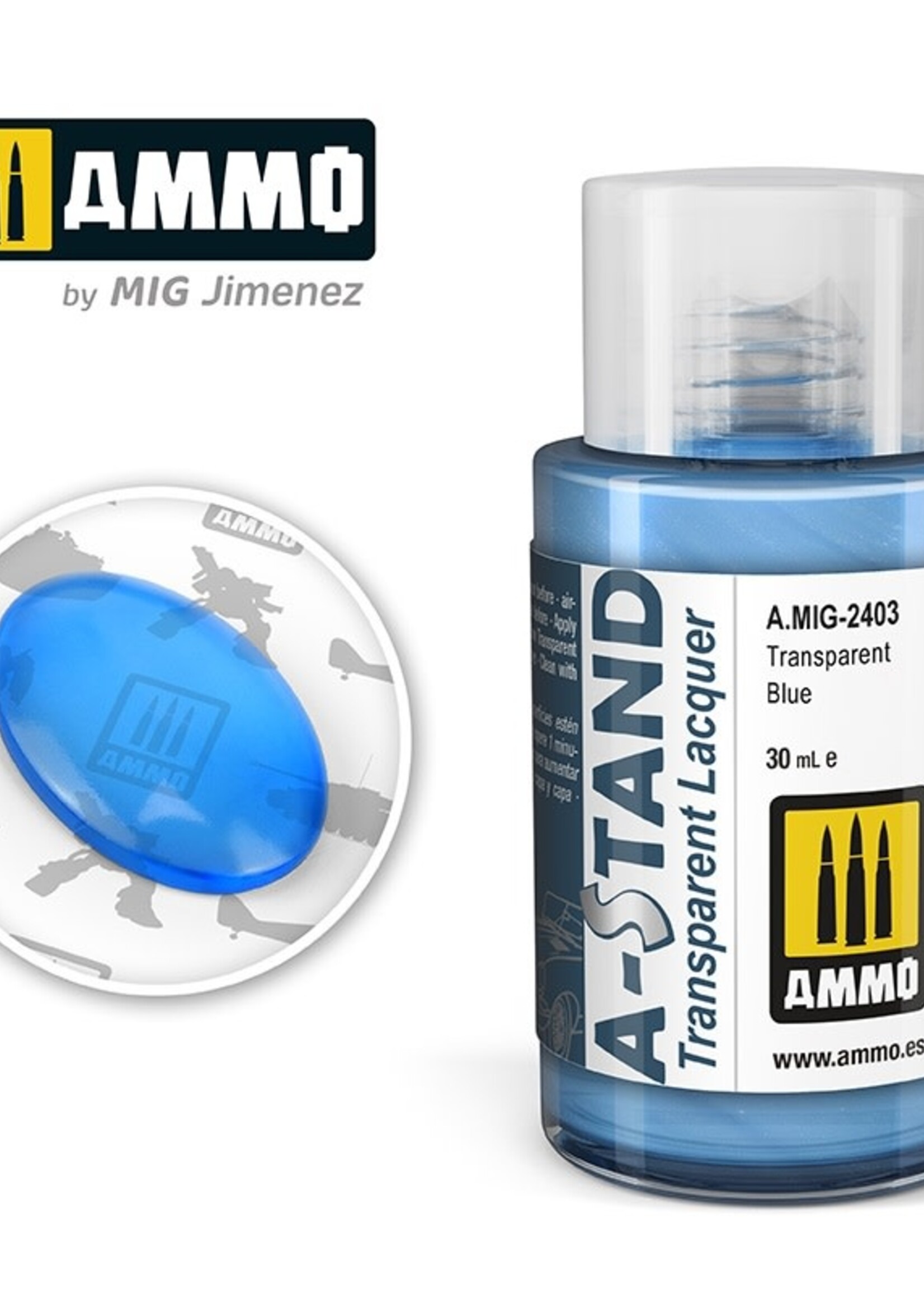 AMMO MIG AMMO MIG 2403A-STAND TRANSPARENT BLUE 30ML JAR