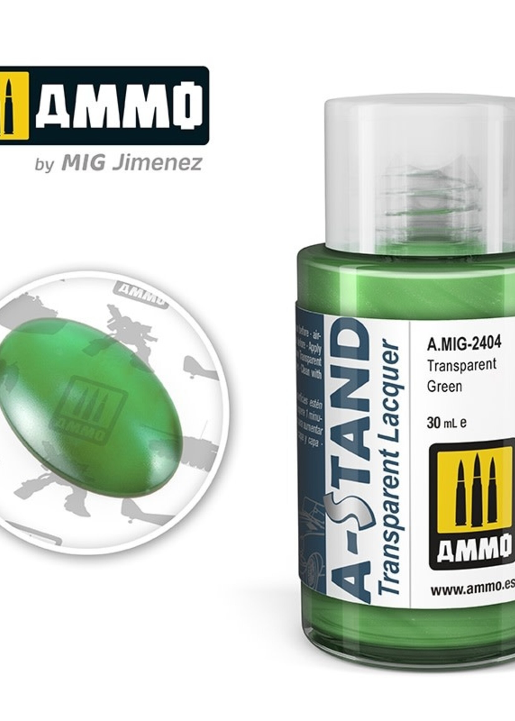 AMMO MIG AMMO MIG 2404A-STAND TRANSPARENT GREEN 30ML JAR