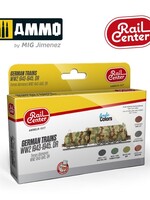 AMMO MIG AMMO MIG R-1017 GERMAN TRAINS WWII 1943-1945 15ML 6 JARS