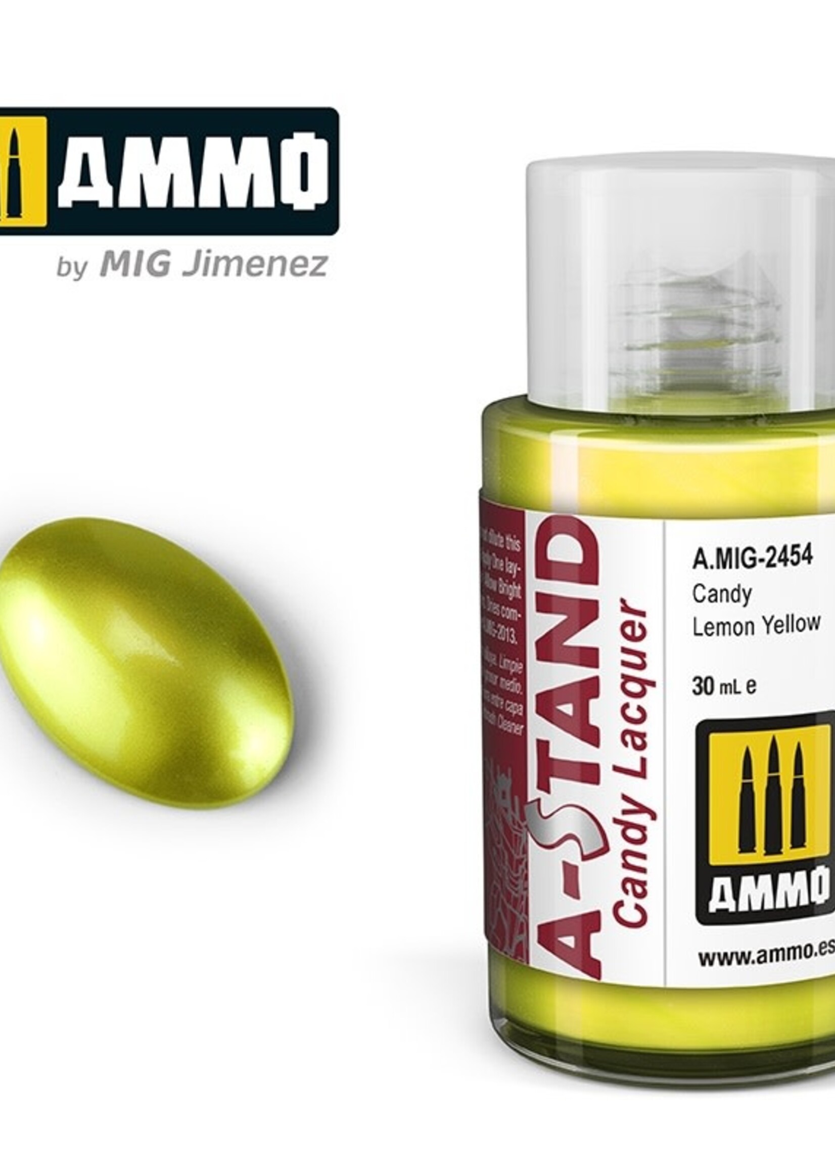 AMMO MIG AMMO MIG 2454A-STAND CANDY LEMON YELLOW 30ML JAR