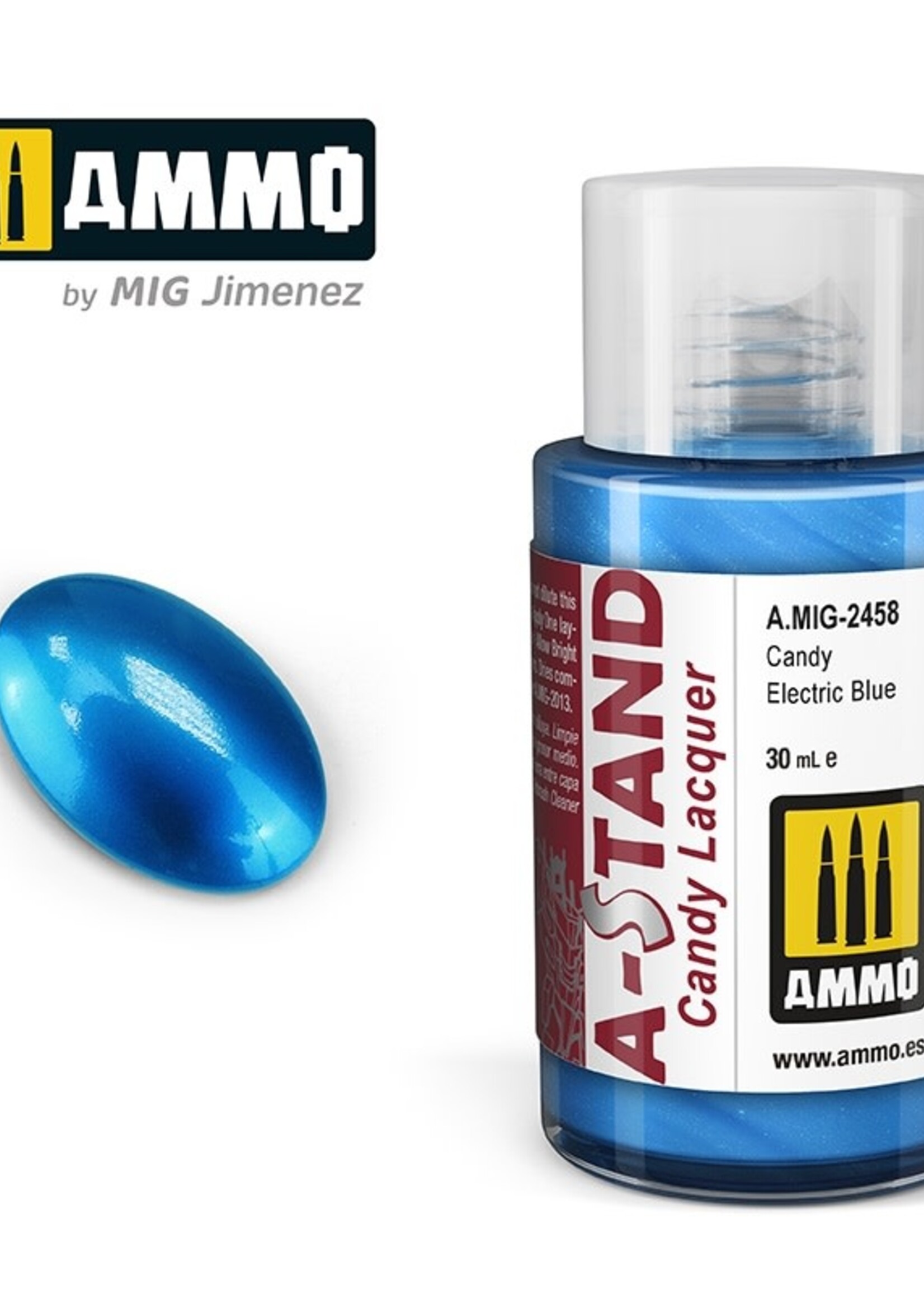 AMMO MIG AMMO MIG 2458A-STAND CANDY ELECTRIC BLUE 30ML JAR