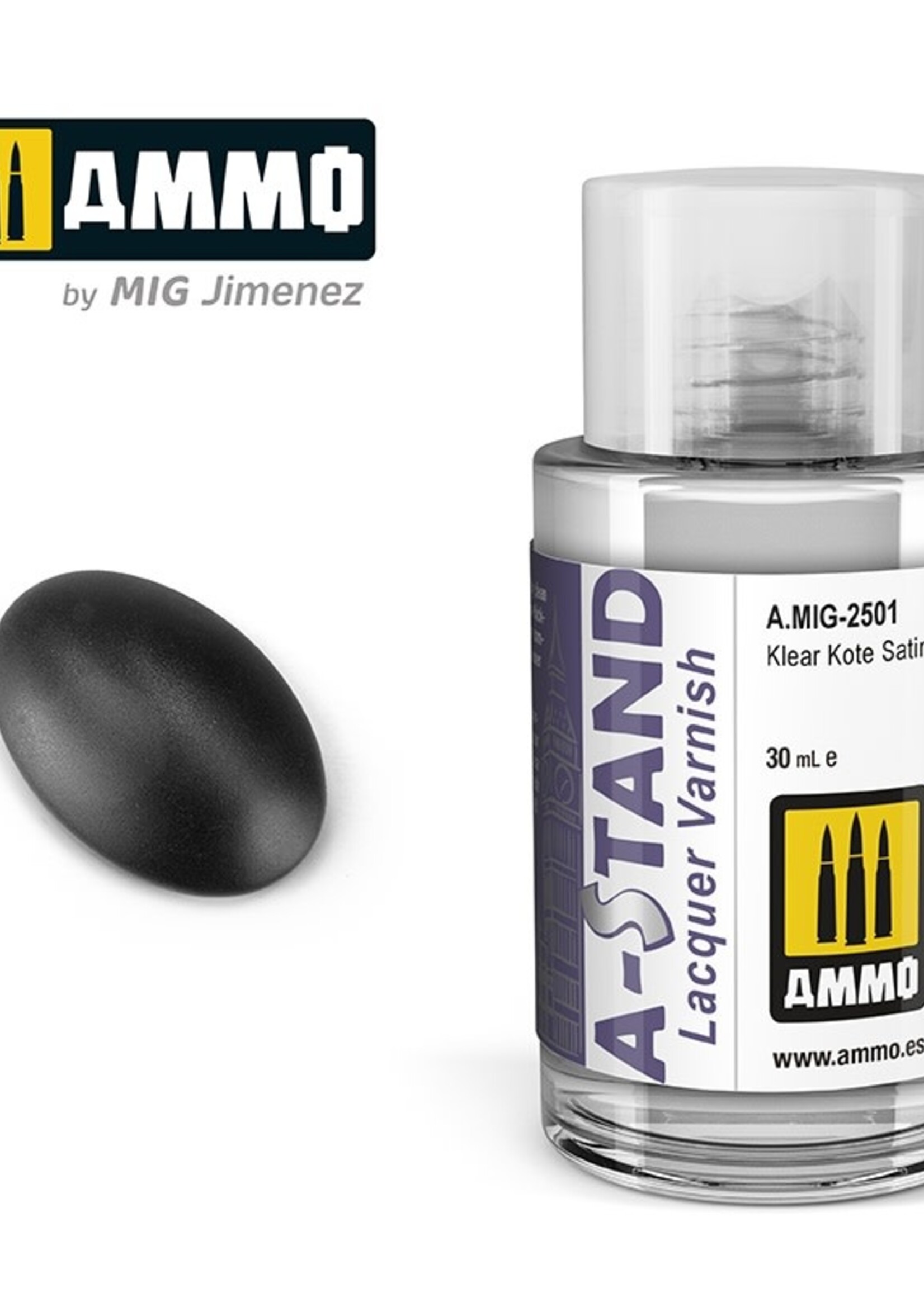 AMMO MIG AMMO MIG 2501A-STAND KLEAR KOTE SATIN 30ML JAR