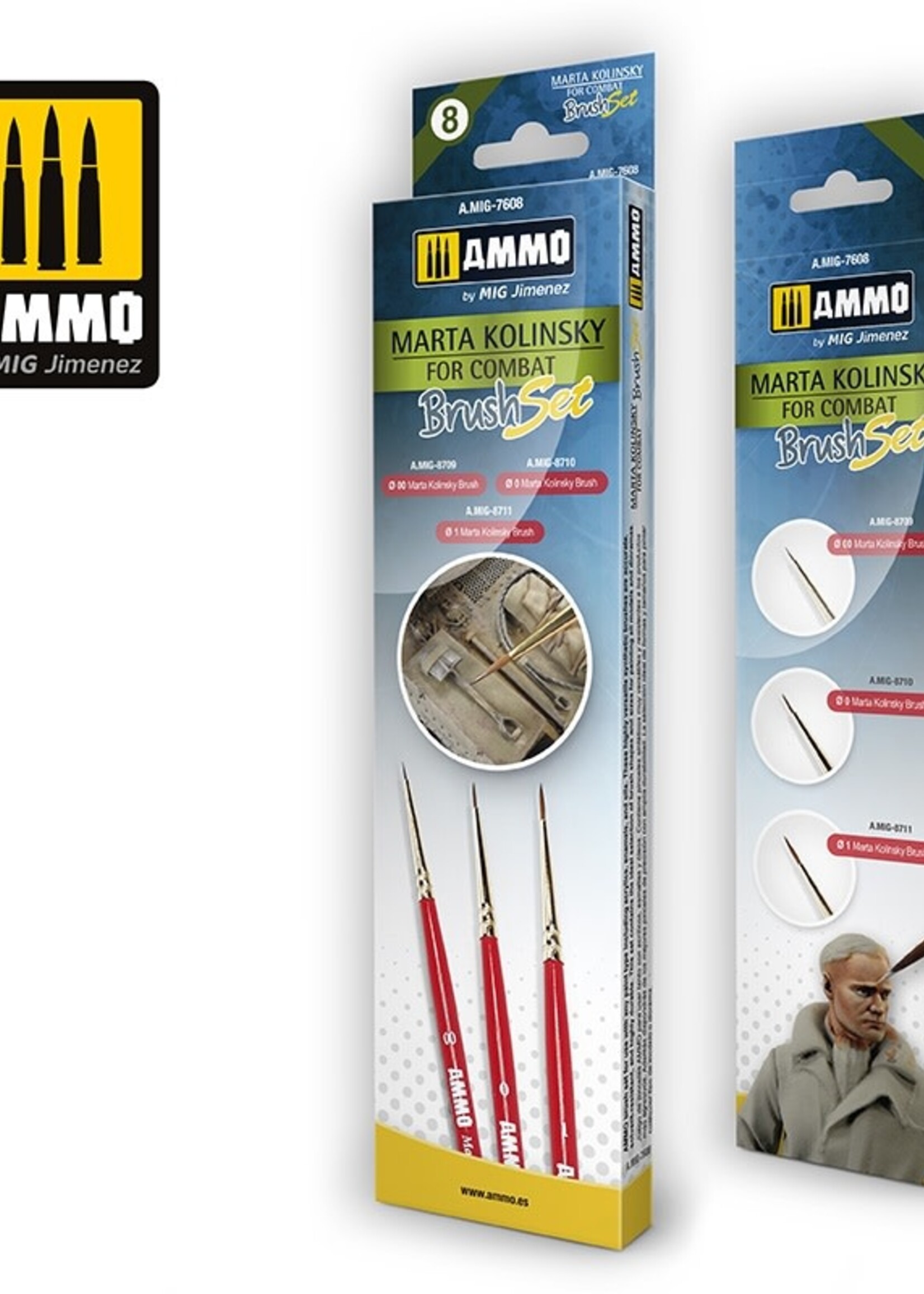 AMMO MIG AMMO MIG 7608MARTA KOLINSKY FOR COMBAT BRUSH SET