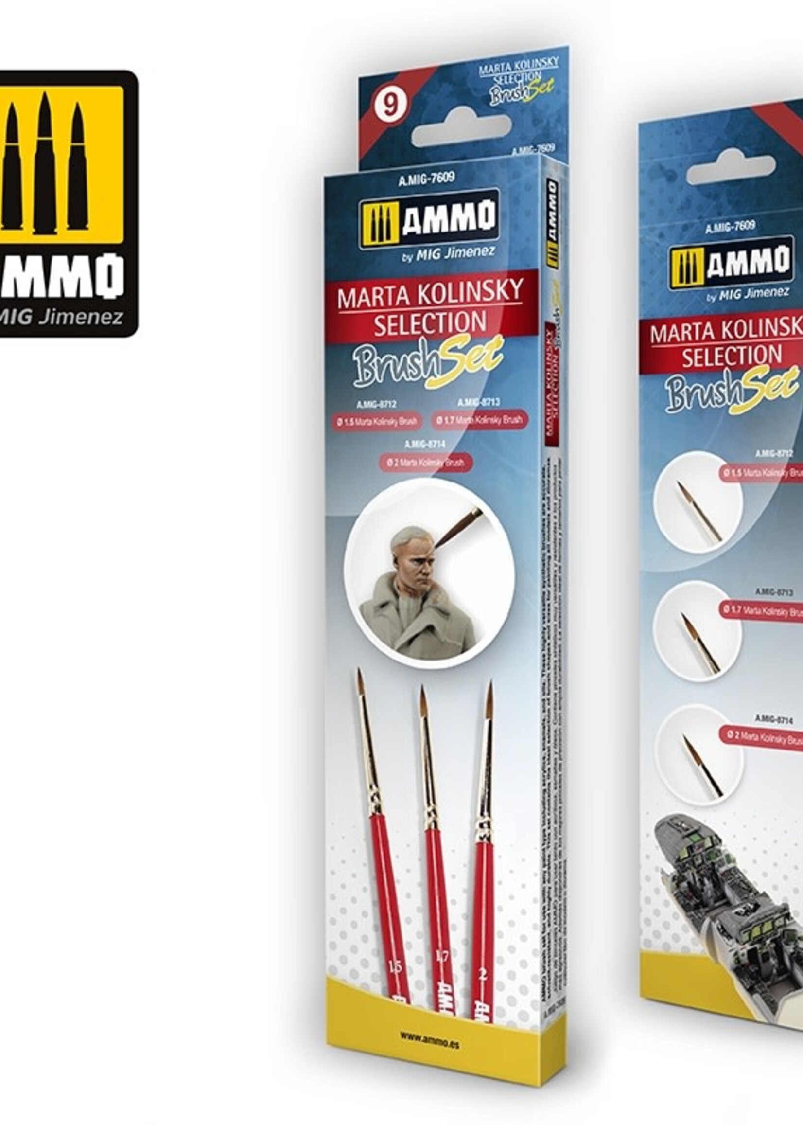 AMMO MIG AMMO MIG 7609MARTA KOLINSKY SELECTION BRUSH SET