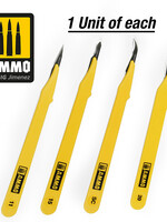 AMMO MIG AMMO MIG 8696 SCALPELS STANDARD BLADE SET STRAIGHT/CURVED/RIPPER/LARGE 1PC