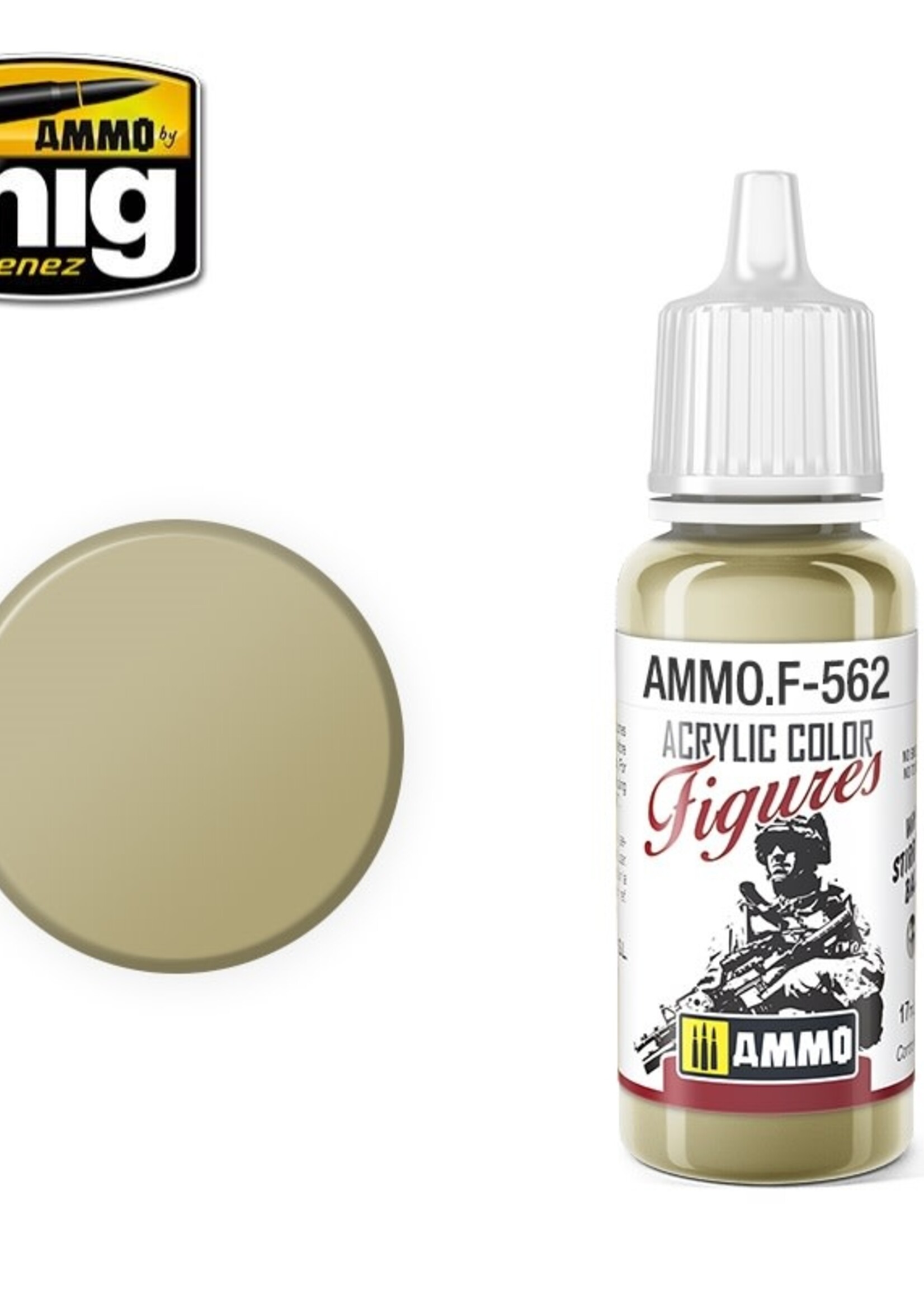 AMMO MIG AMMO MIG -F562 FIGURES PAINTS LIGHT OCHRE JAR 17ML