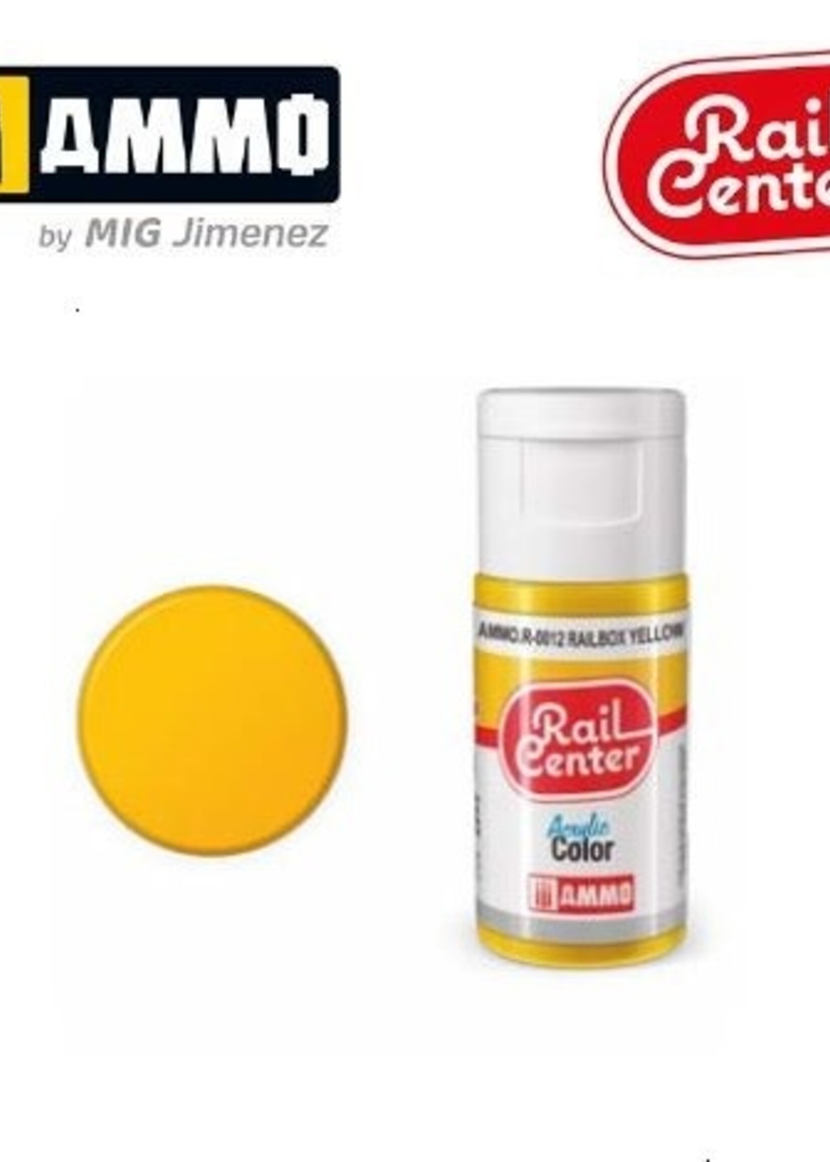 AMMO MIG AMMO MIG R-0012 RAIL CENTER ACRYLIC SIGNAL YELLOW 15ML