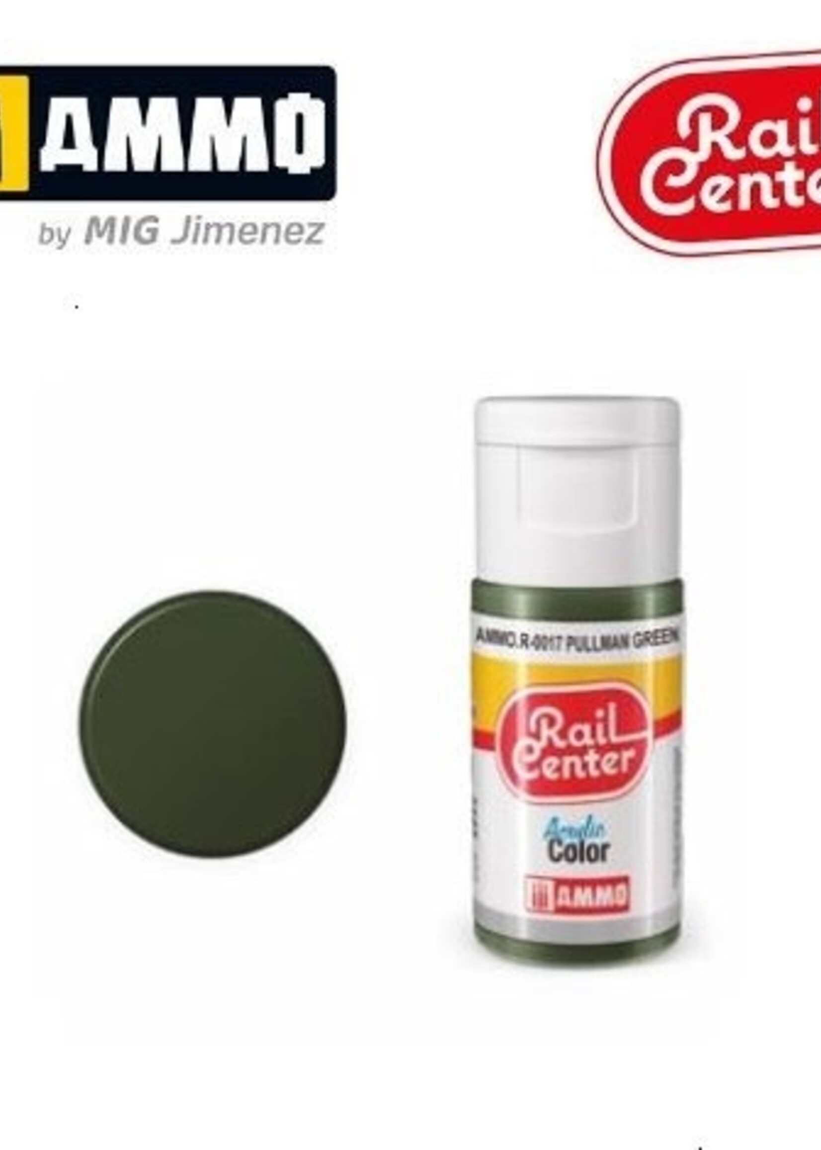 AMMO MIG AMMO MIG R-0017 RAIL CENTER ACRYLIC PULLMAN GREENÂ 15ML