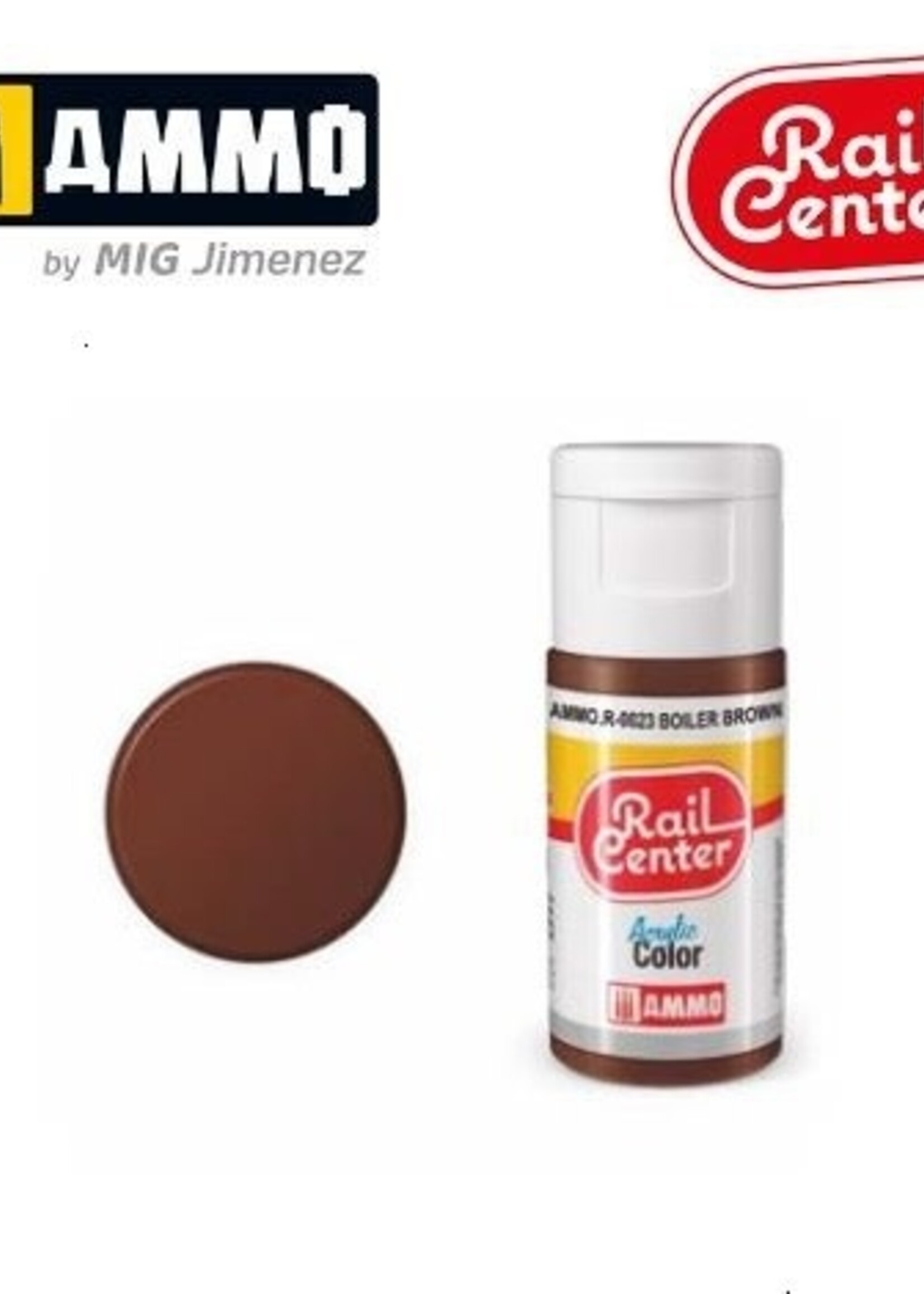 AMMO MIG AMMO MIG R-0023 RAIL CENTER ACRYLIC BOILER BROWN 15ML