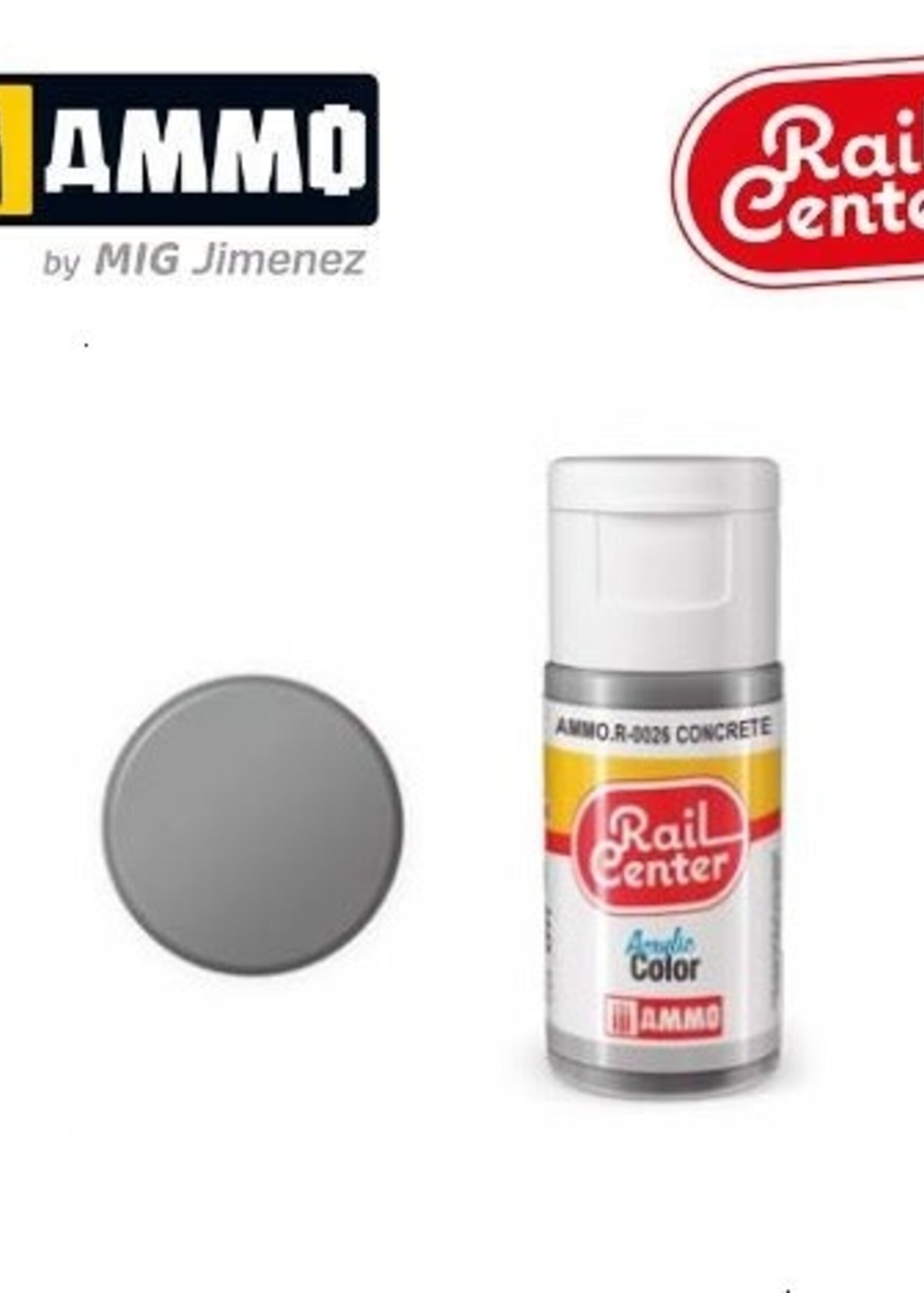 AMMO MIG AMMO MIG R-0026 RAIL CENTER ACRYLIC CONCRETEÂ 15ML