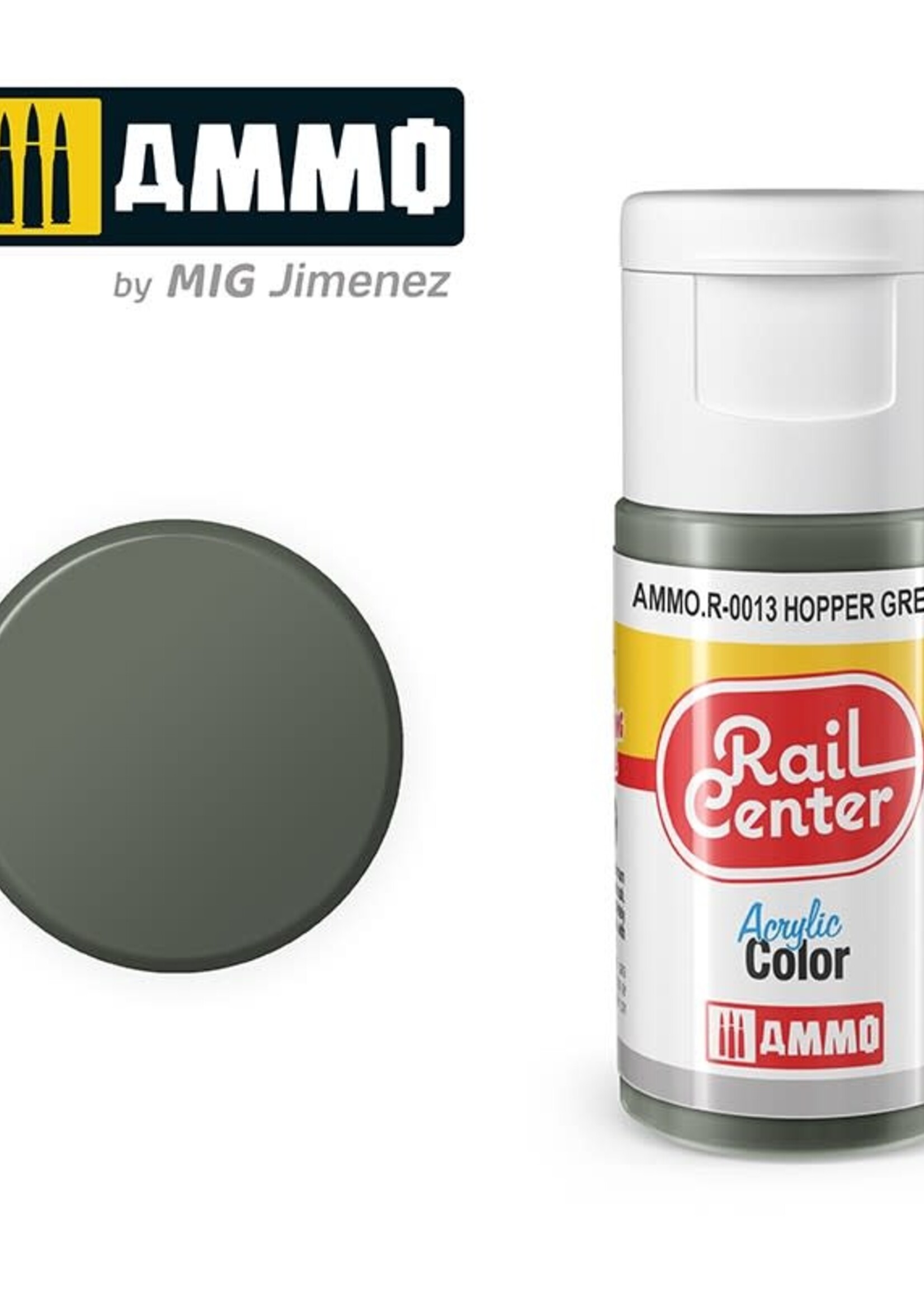 AMMO MIG AMMO MIG R-0013 RAIL CENTER ACRYLIC HOPPER GREEN 15ML