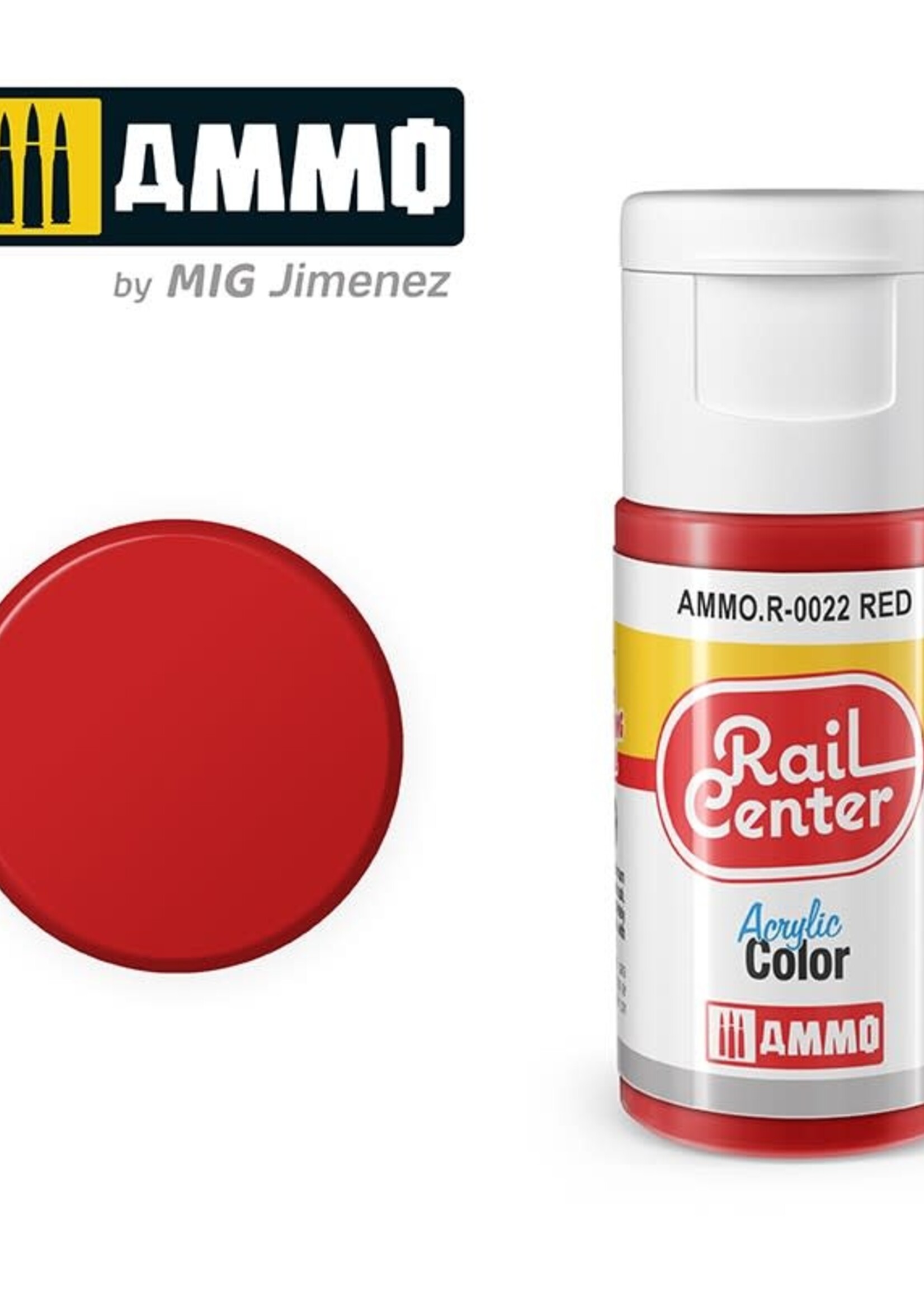 AMMO MIG AMMO MIG R-0022 RAIL CENTER ACRYLIC RED 15ML