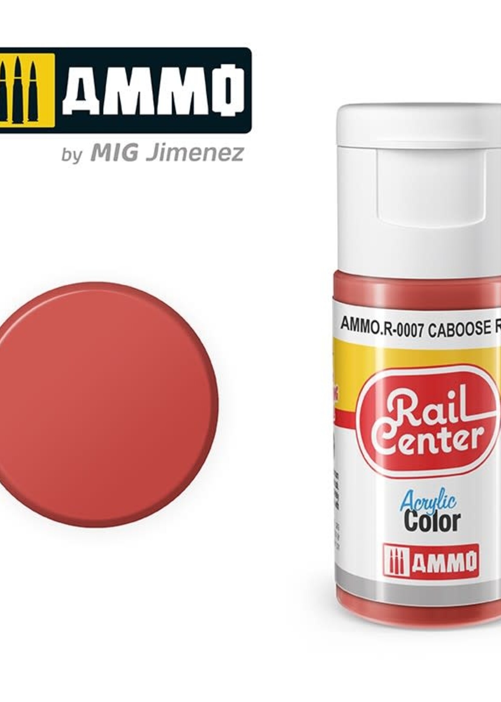 AMMO MIG AMMO MIG R-0007 RAIL CENTER ACRYLIC CABOOSE RED 15ML