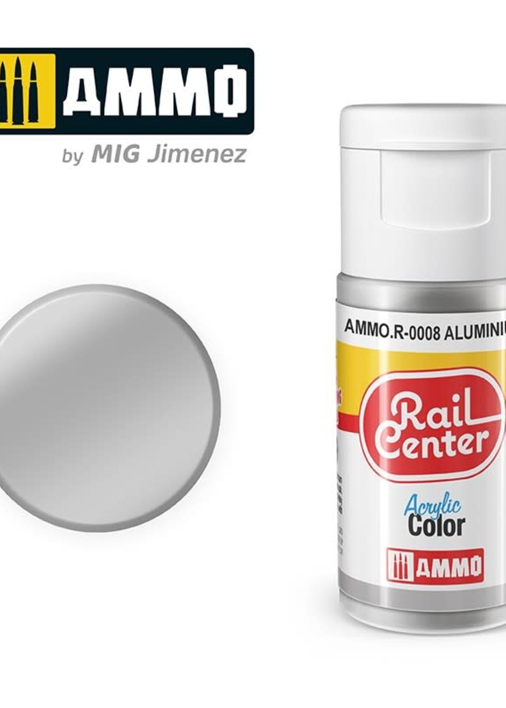 AMMO MIG AMMO MIG R-0008 RAIL CENTER ACRYLIC ALUMINIUM 15ML