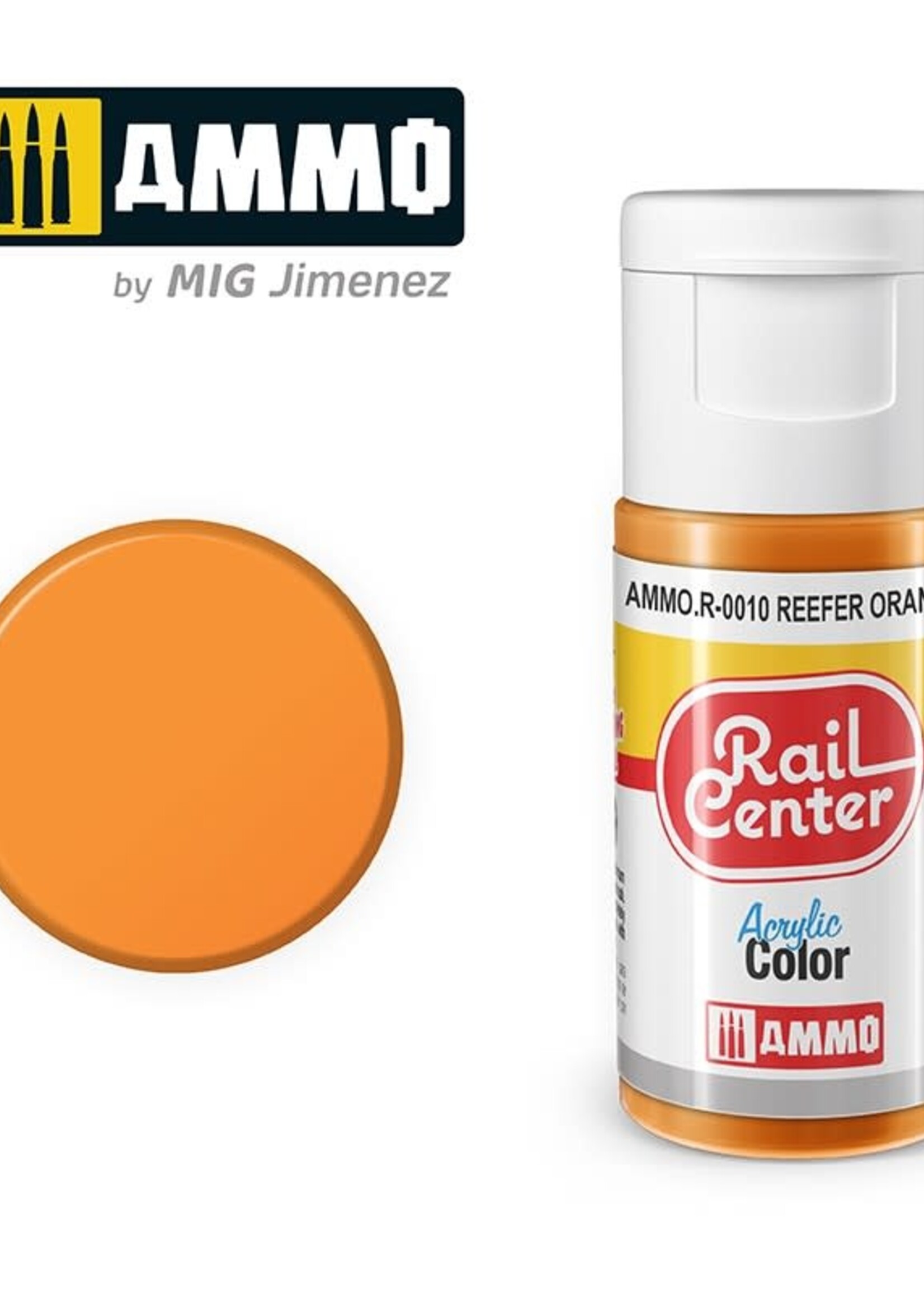 AMMO MIG AMMO MIG R-0010 RAIL CENTER ACRYLIC REEFER ORANGE 15ML