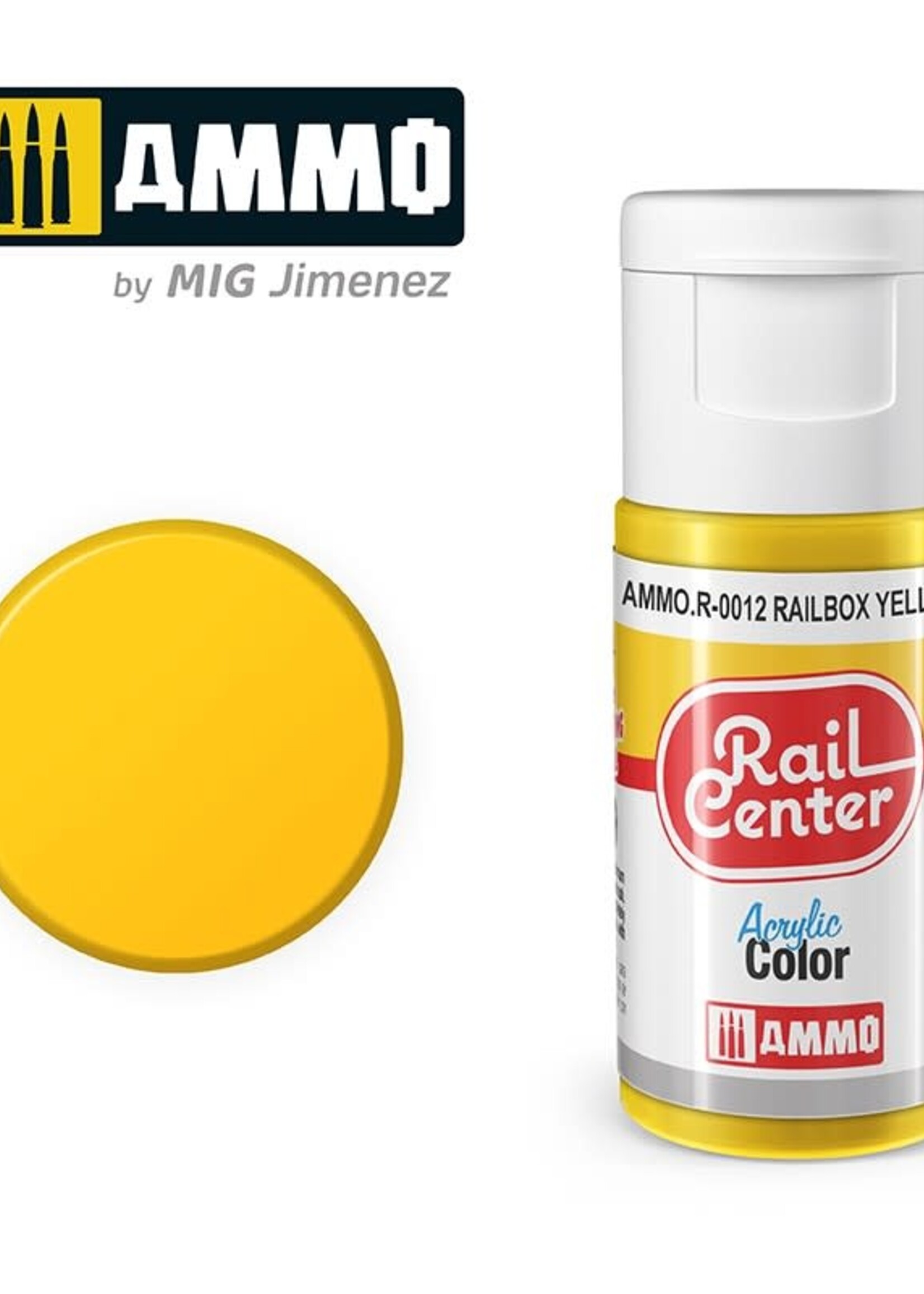 AMMO MIG AMMO MIG R-0012 RAIL CENTER ACRYLIC SIGNAL YELLOW 15ML
