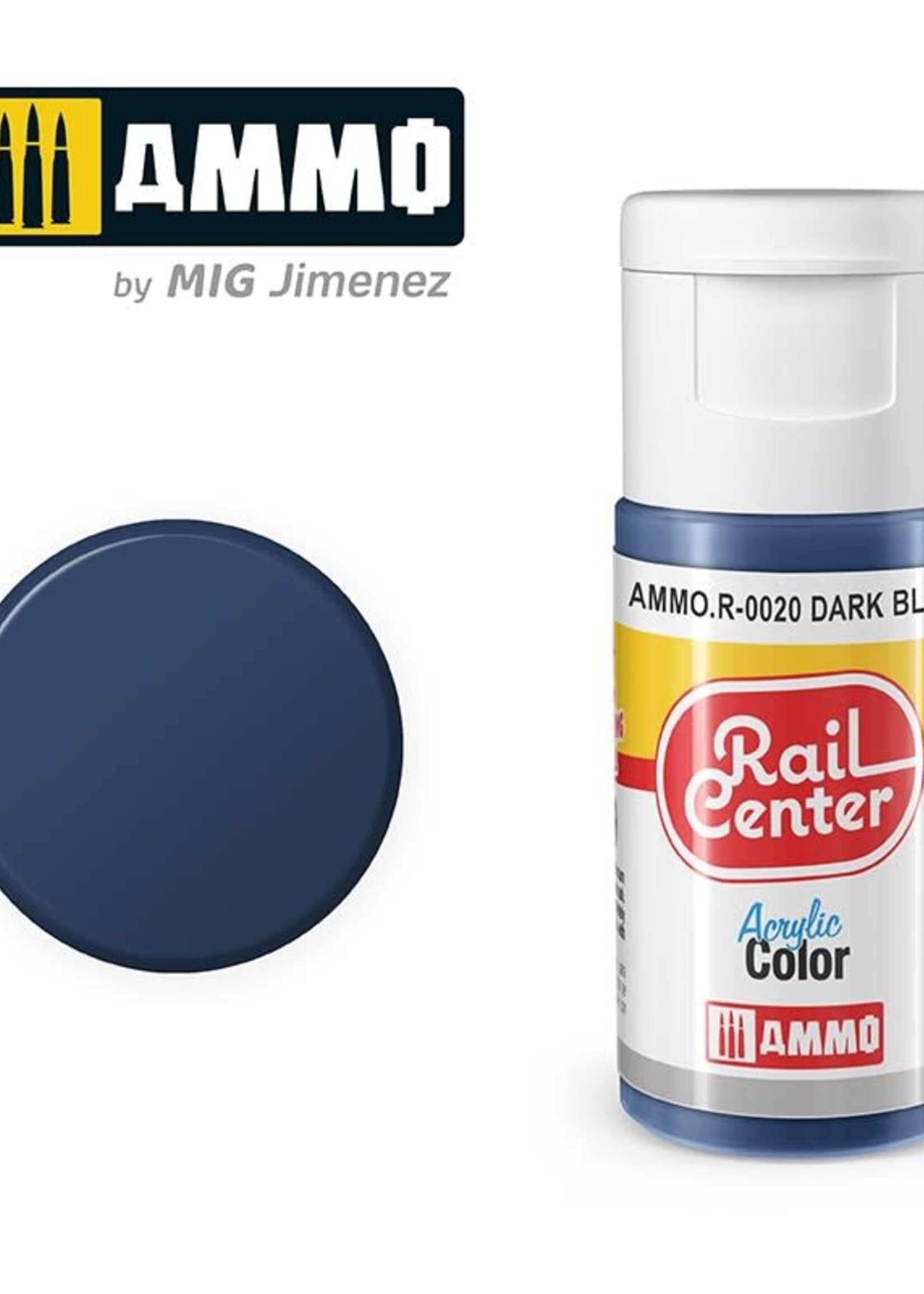 AMMO MIG AMMO MIG R-0020 RAIL CENTER ACRYLIC DARK BLUEÂ 15ML