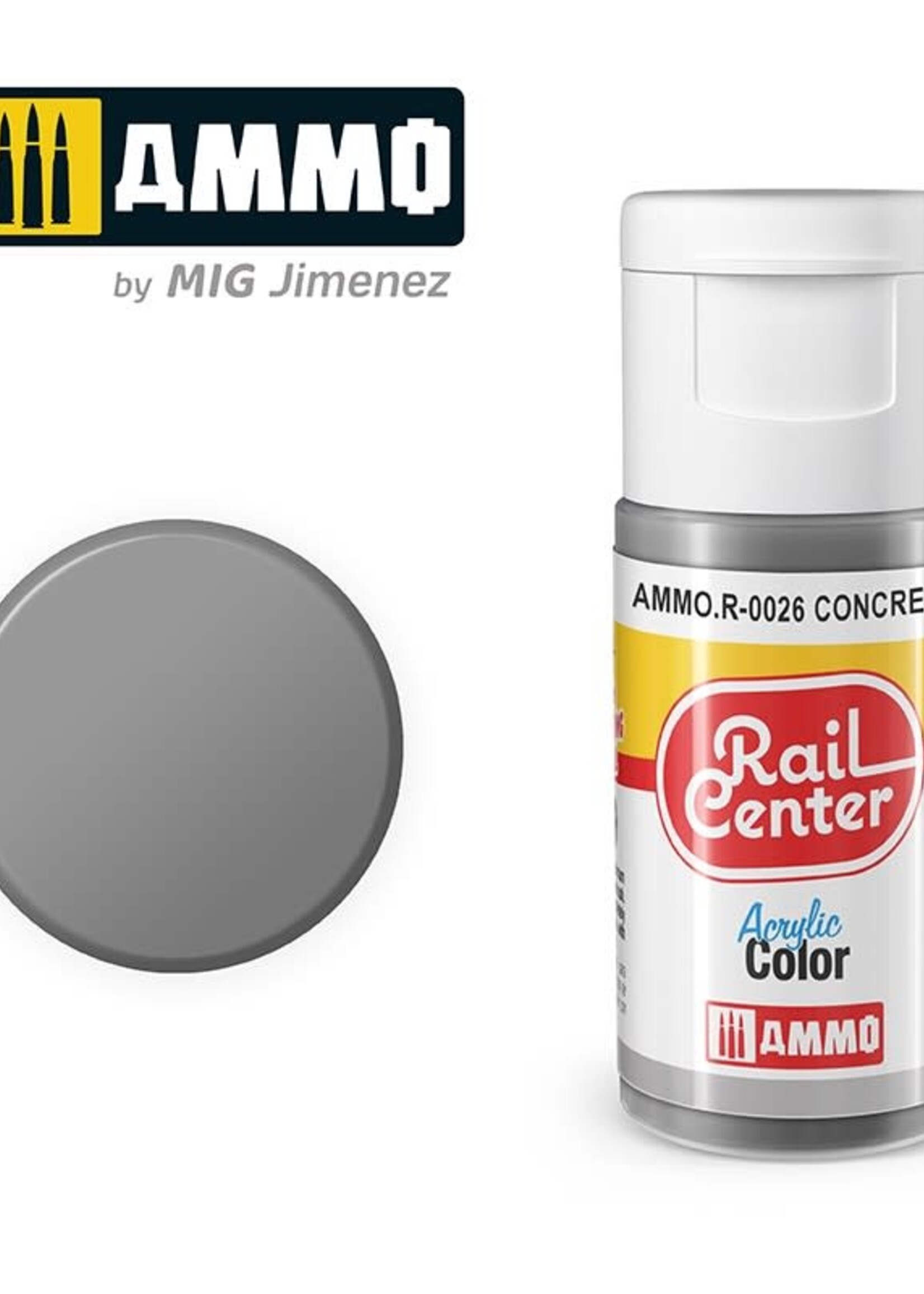 AMMO MIG AMMO MIG R-0026 RAIL CENTER ACRYLIC CONCRETEÂ 15ML