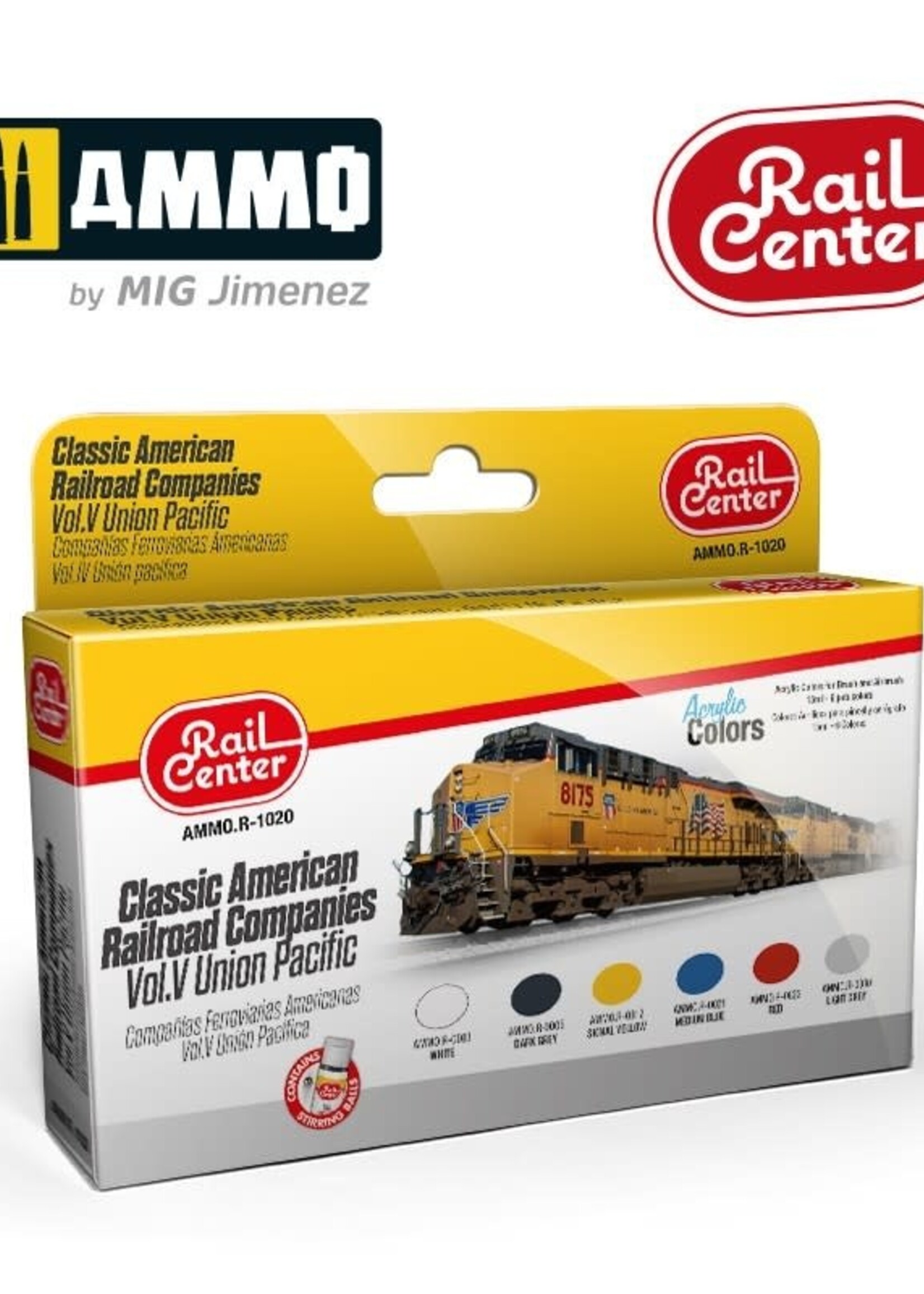 AMMO MIG AMMO MIG R-1020 CL. AMERICAN RAILROAD COMP. VOL. 5 UNION PACIFIC 15ML 6 JARS