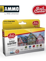 AMMO MIG AMMO MIG R-1026 RAIL CENTER - BUILDINGS EUROPE CENTER 15ML 6 JARS
