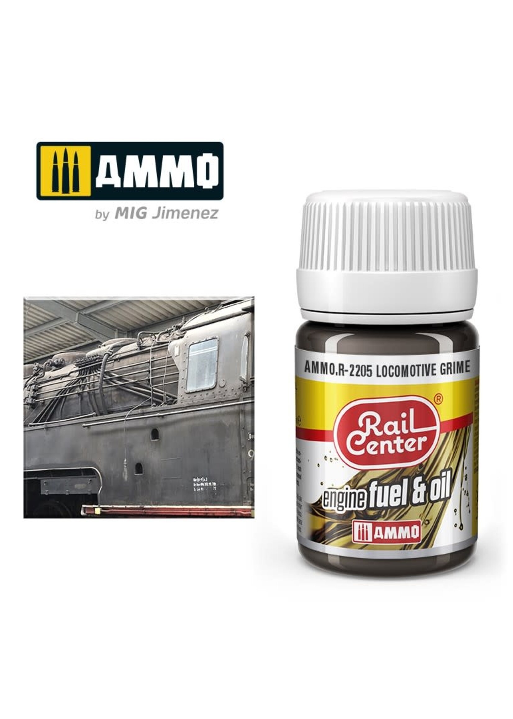 AMMO MIG AMMO MIG R-2205 RAIL CENTER EFFECTS LOCOMOTIVE GRIME 35ML