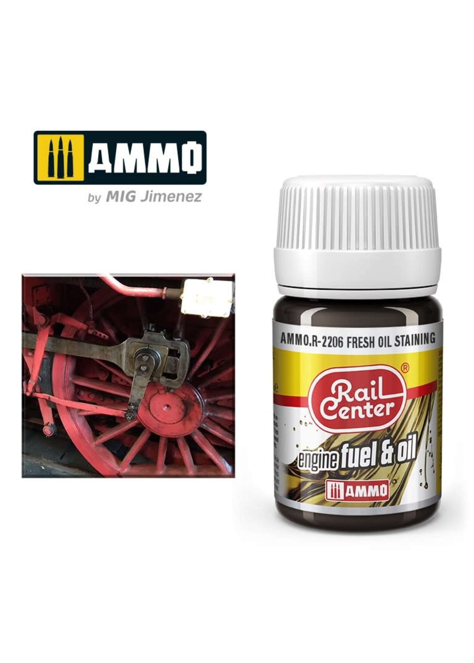 AMMO MIG AMMO MIG R-2206 RAIL CENTER EFFECTS FRESH OIL STAINING 35ML